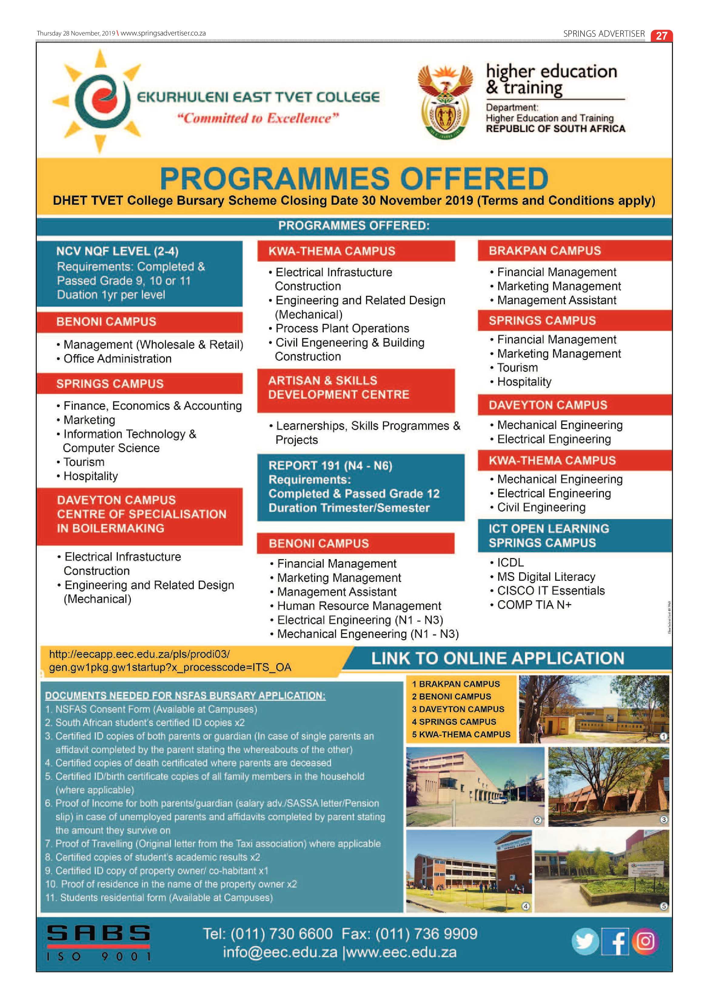 Springs Advertiser 28 November 2019 page 27