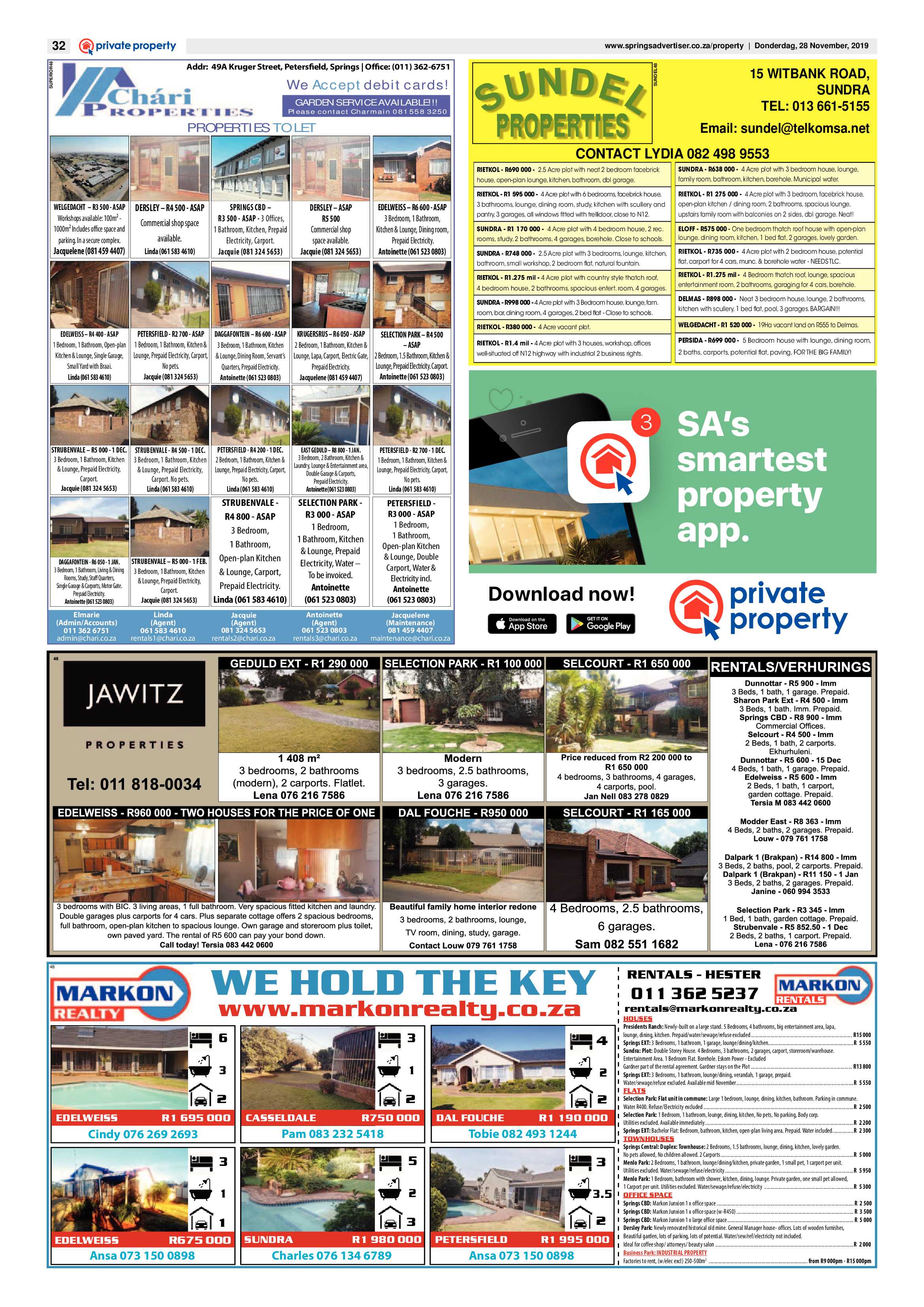 Springs Advertiser 28 November 2019 page 32