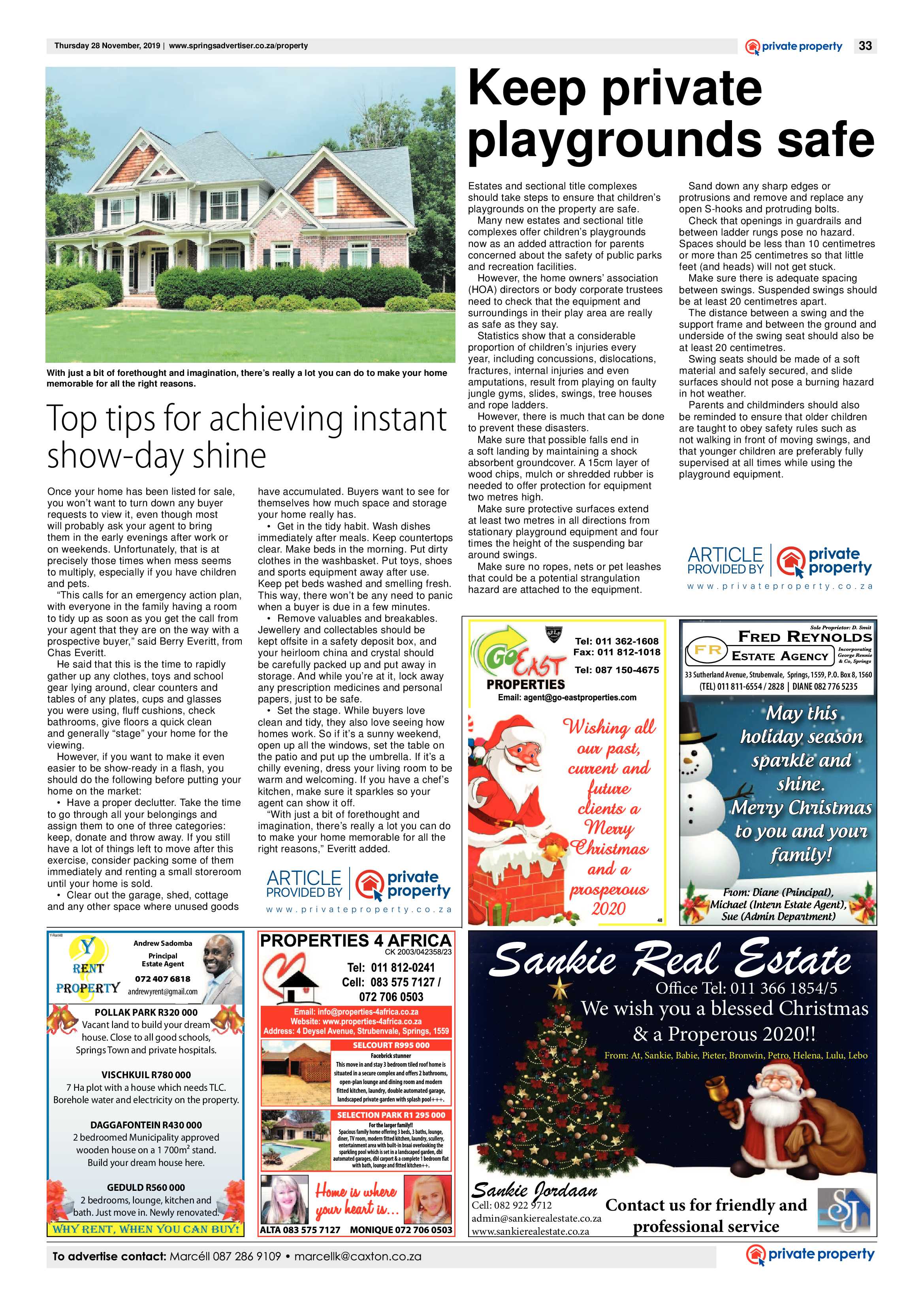 Springs Advertiser 28 November 2019 page 33