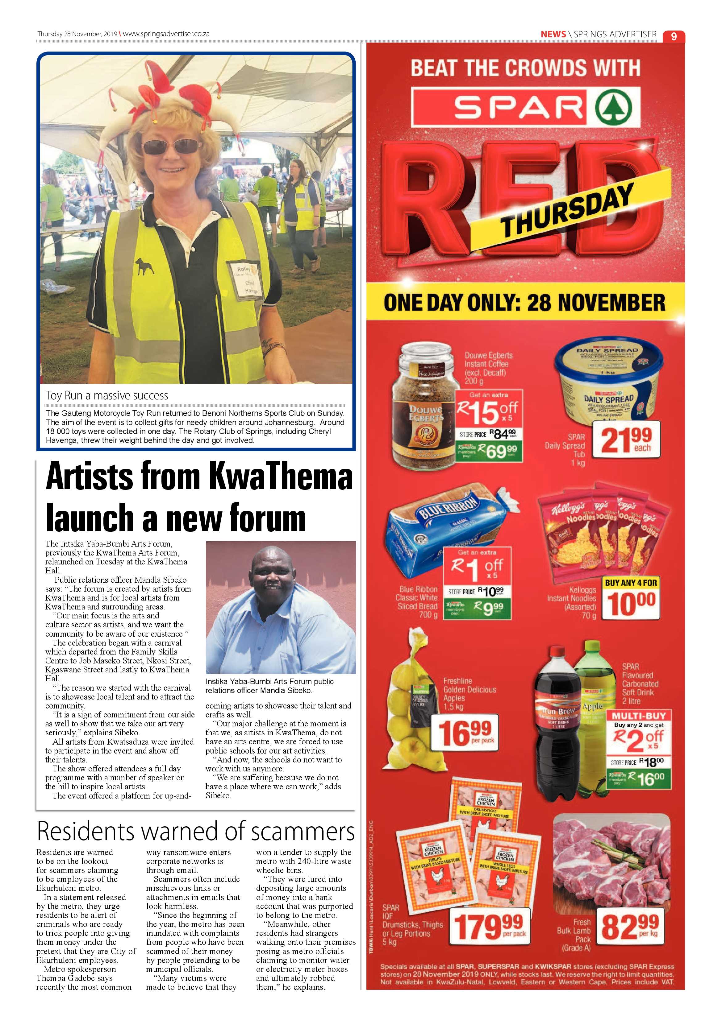 Springs Advertiser 28 November 2019 page 9