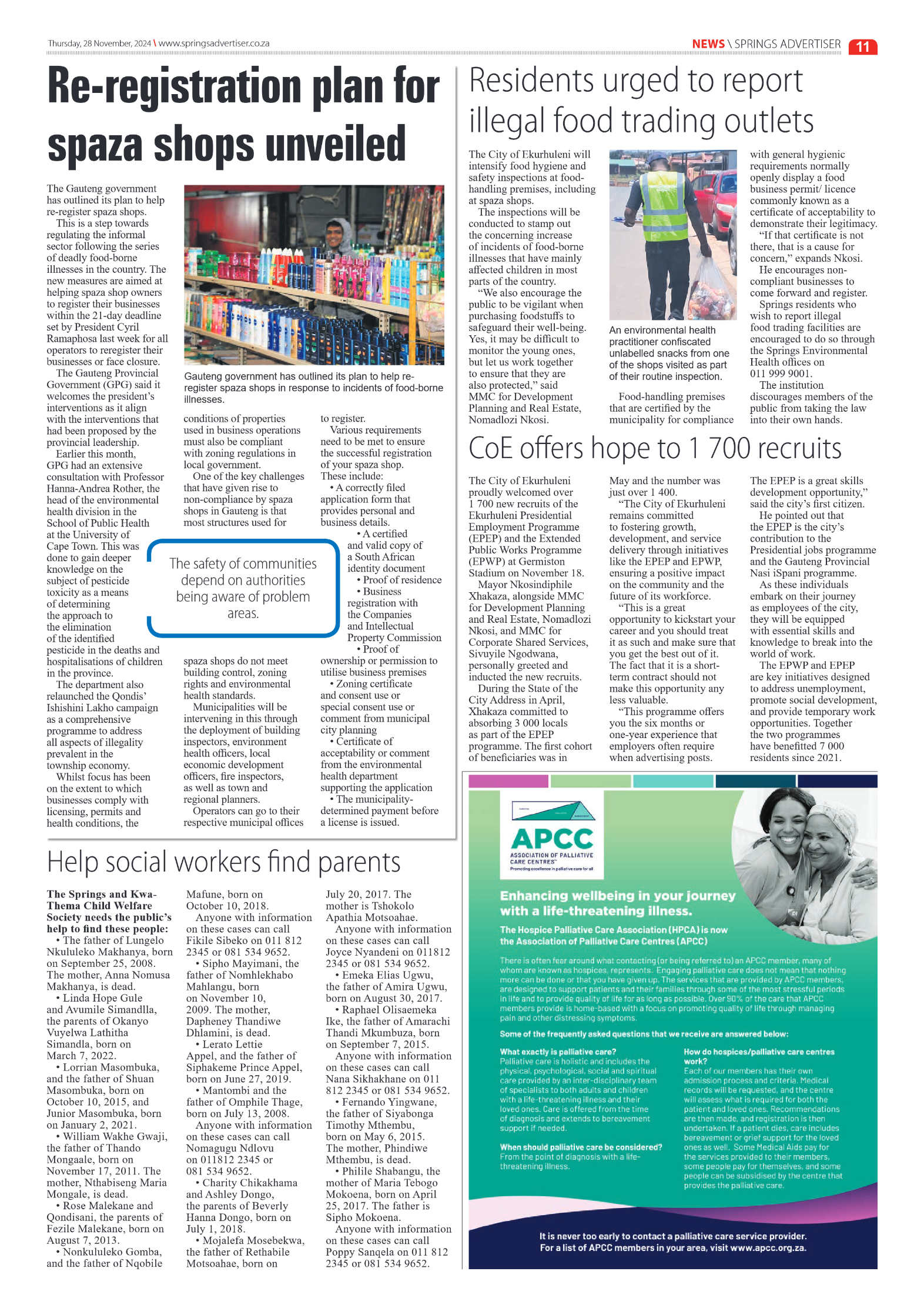 Springs Advertiser 28 November 2024 page 11
