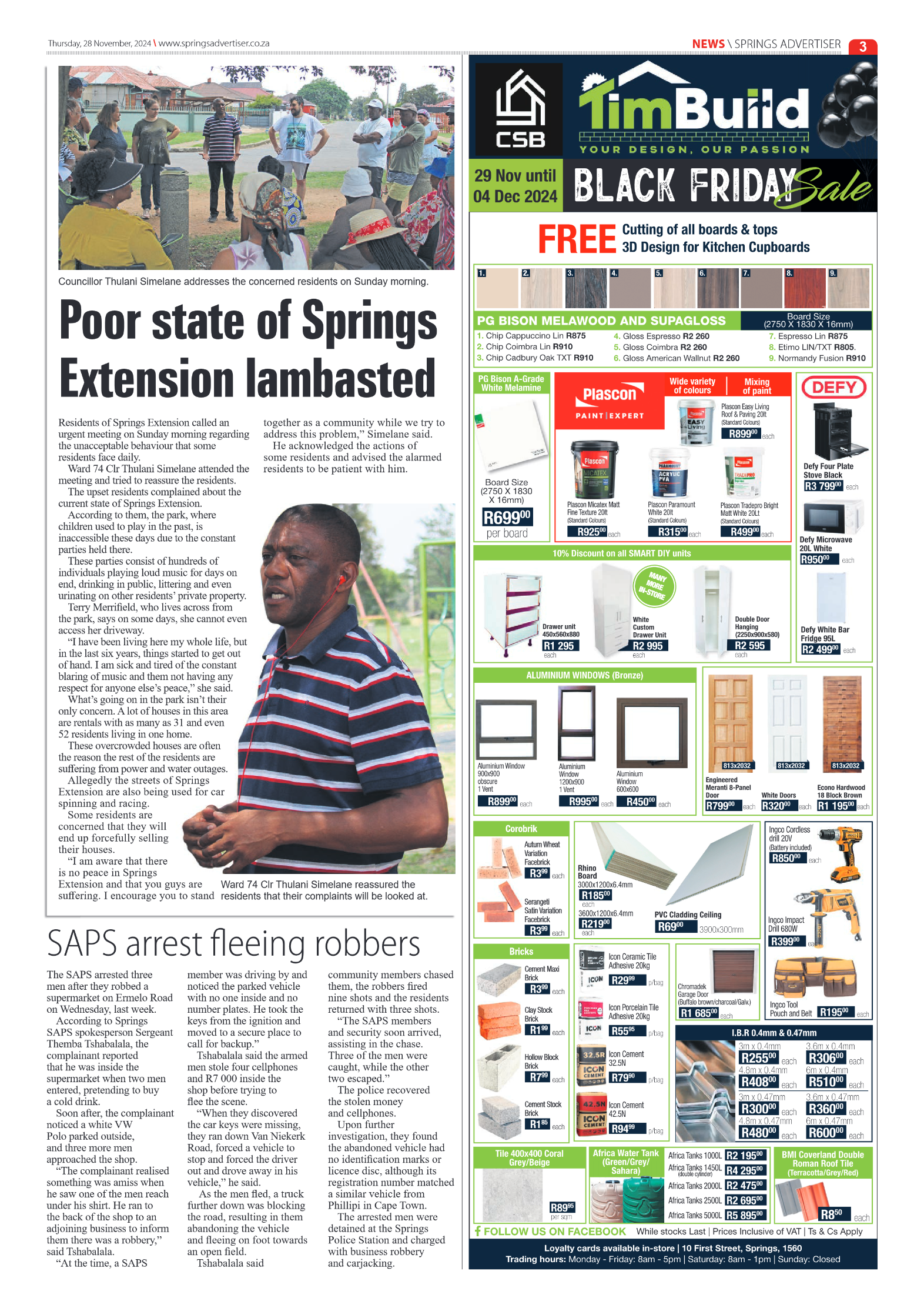 Springs Advertiser 28 November 2024 page 3