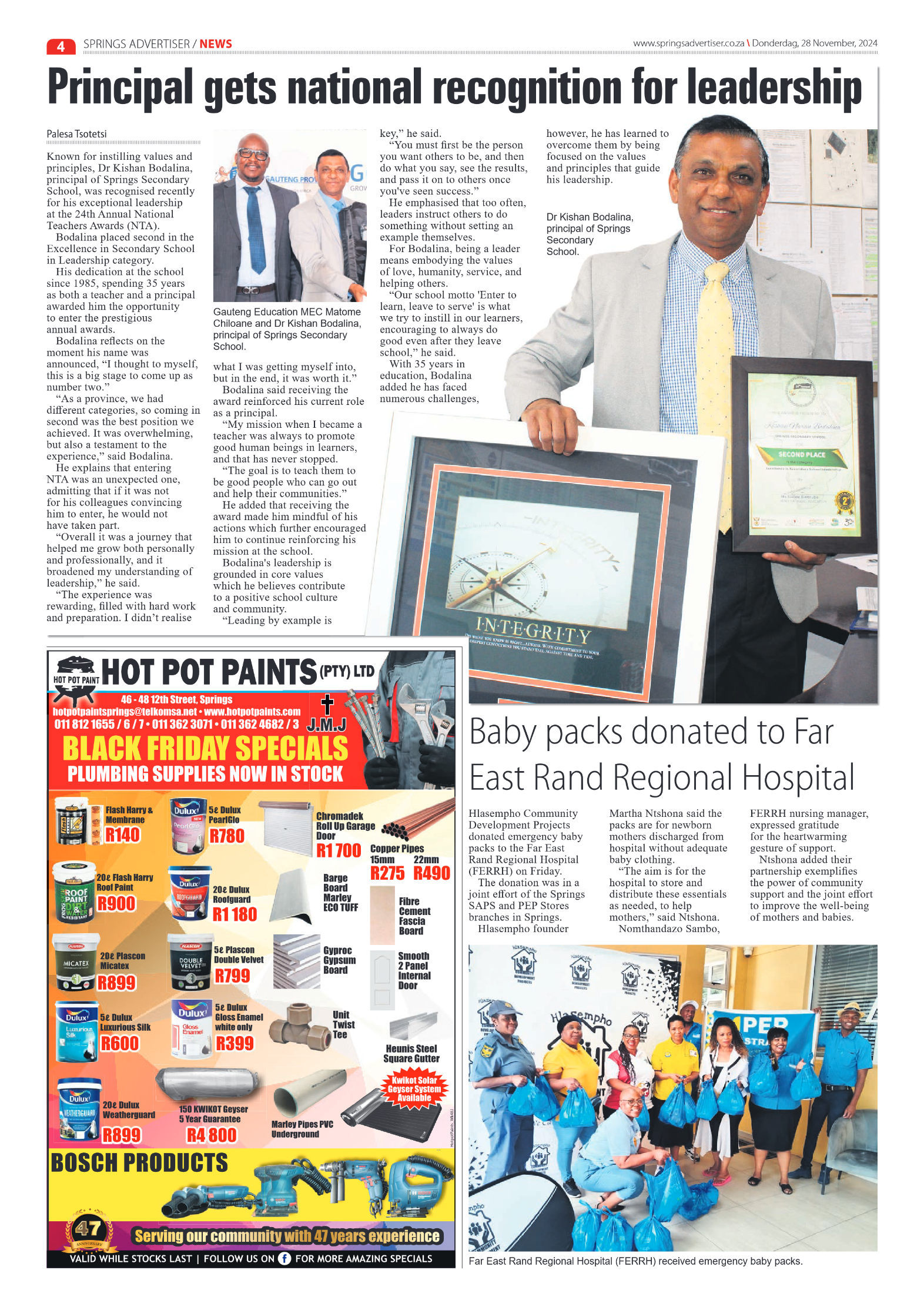 Springs Advertiser 28 November 2024 page 4