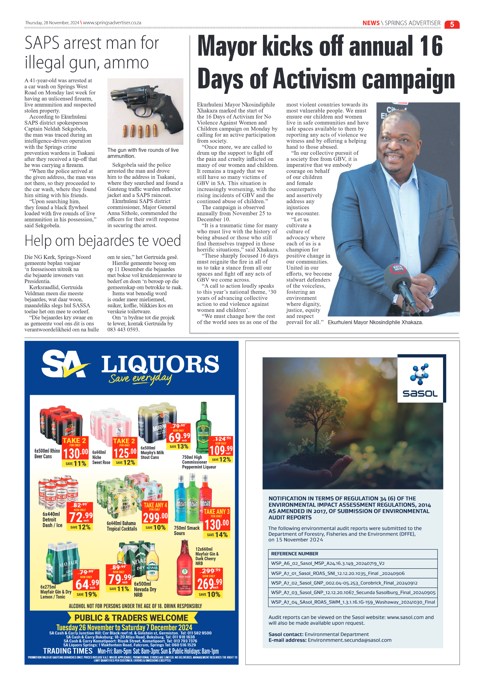 Springs Advertiser 28 November 2024 page 5