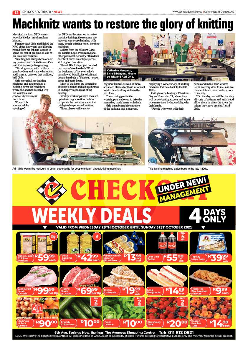 Springs Advertiser 28 October 2021 page 12
