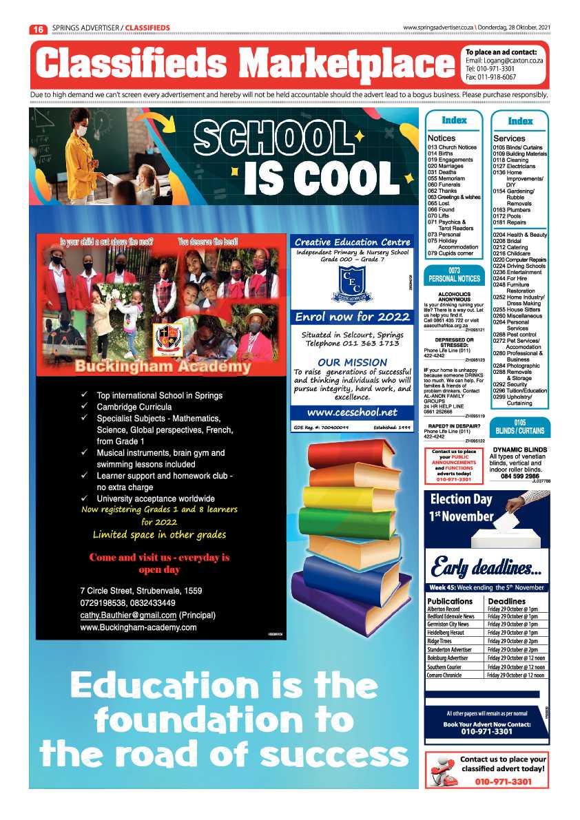 Springs Advertiser 28 October 2021 page 16