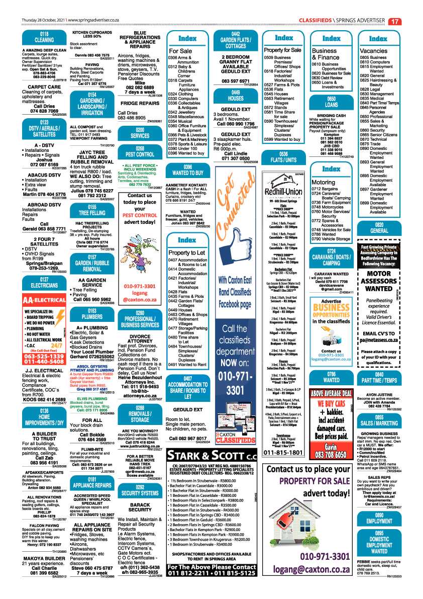 Springs Advertiser 28 October 2021 page 17