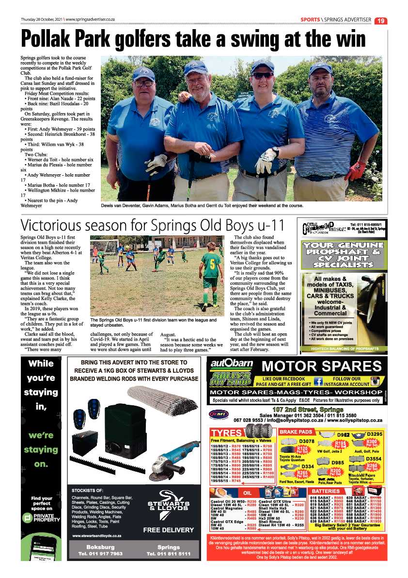 Springs Advertiser 28 October 2021 page 19