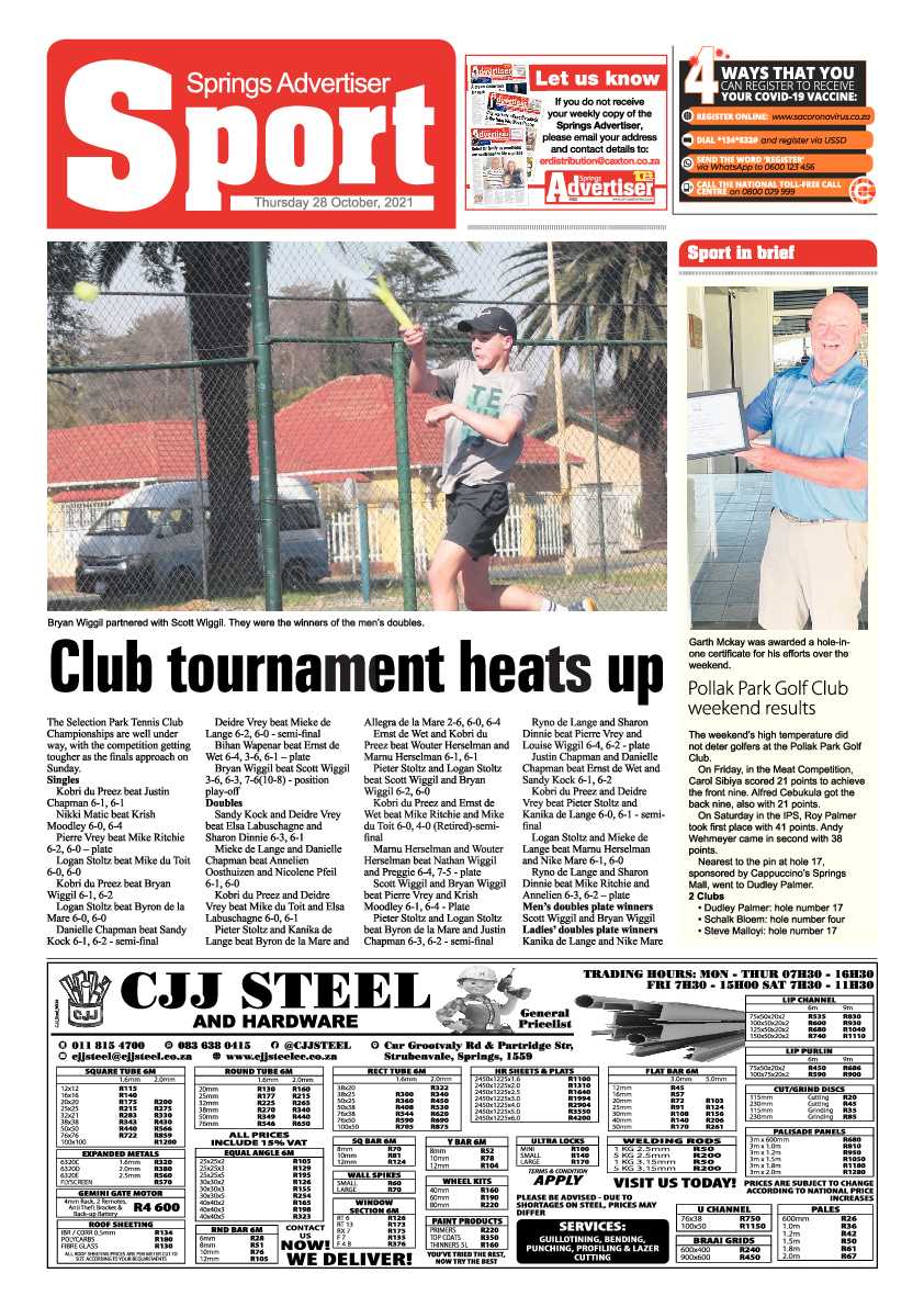 Springs Advertiser 28 October 2021 page 20