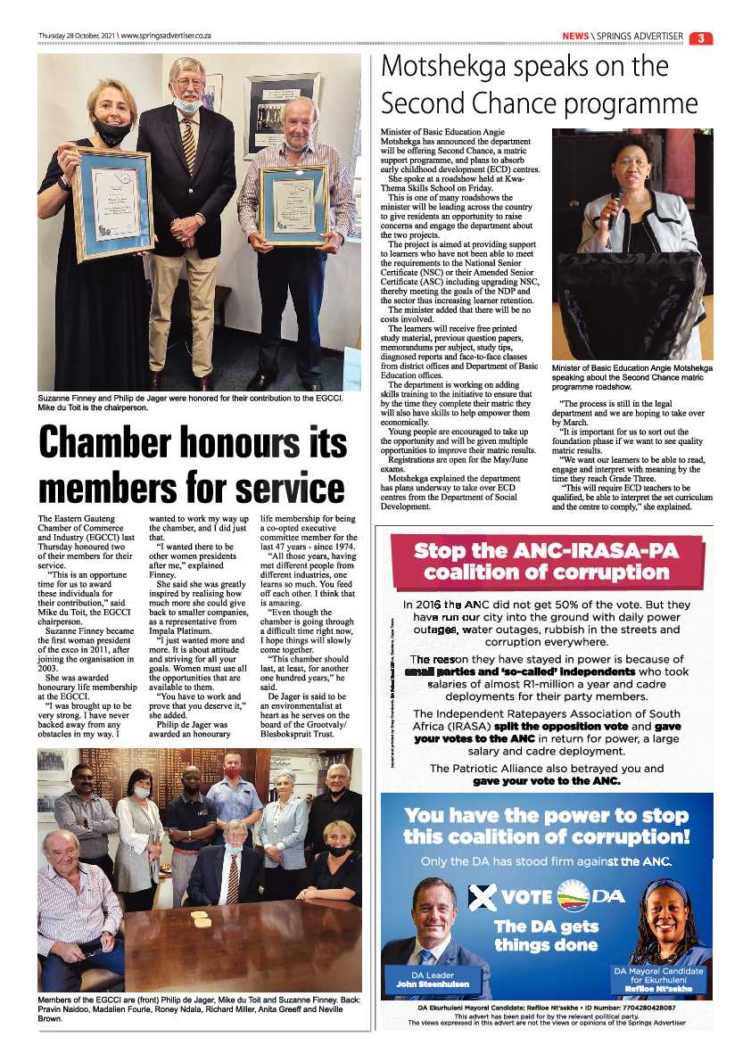Springs Advertiser 28 October 2021 page 3