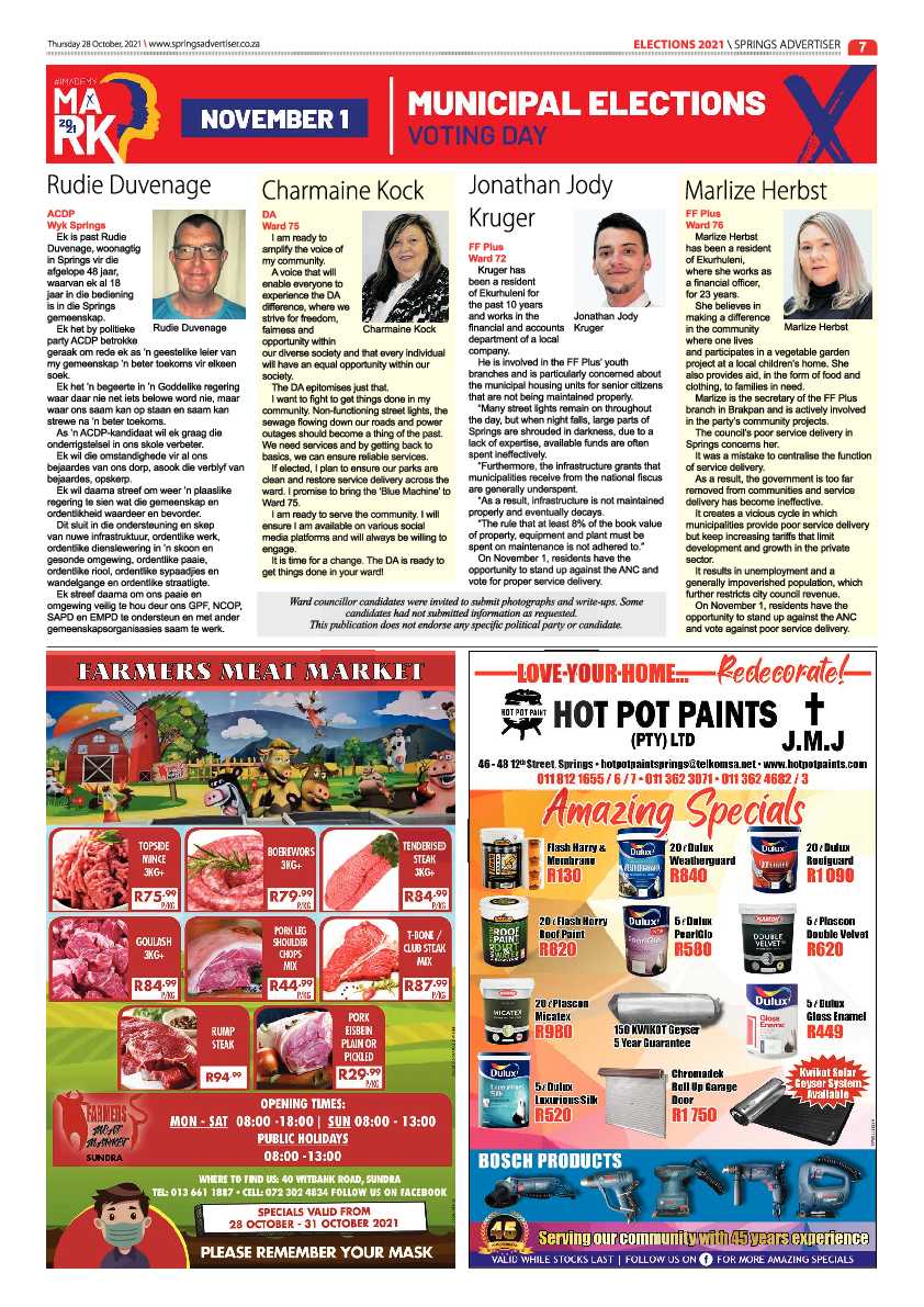 Springs Advertiser 28 October 2021 page 7