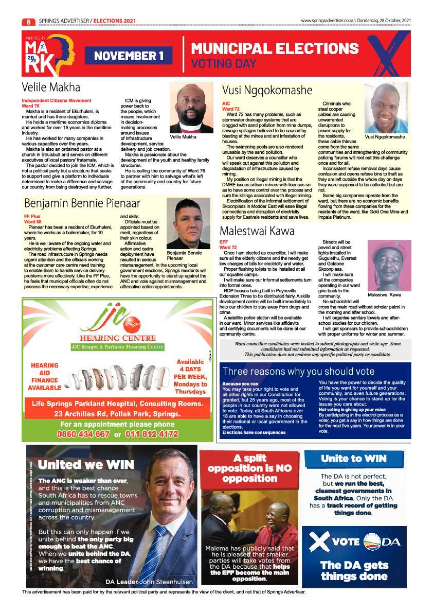 Springs Advertiser 28 October 2021 page 8