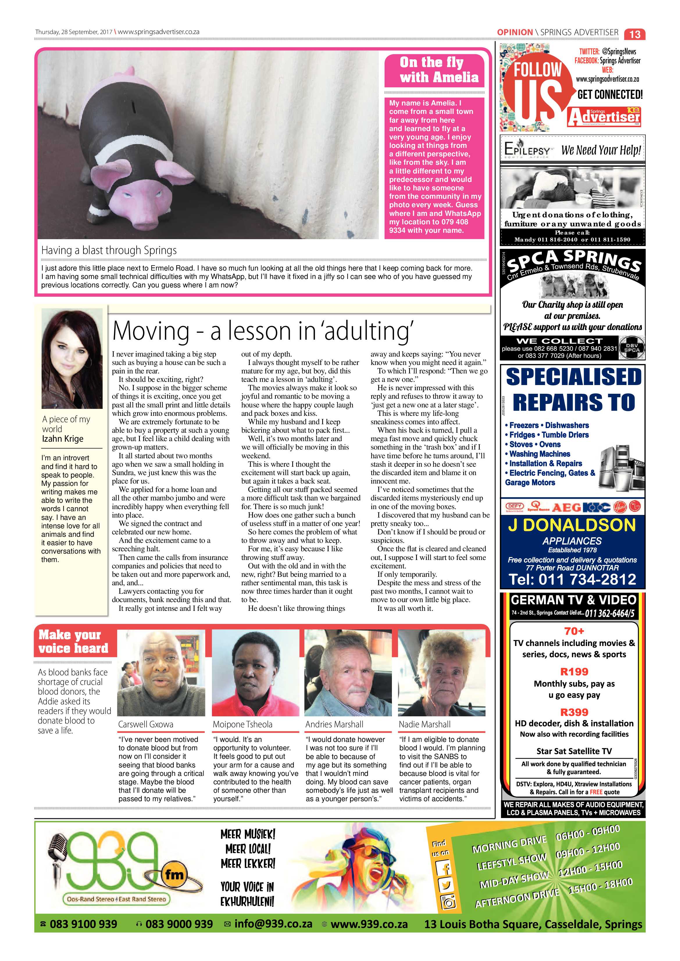 Springs Advertiser 28 September 2017 page 15