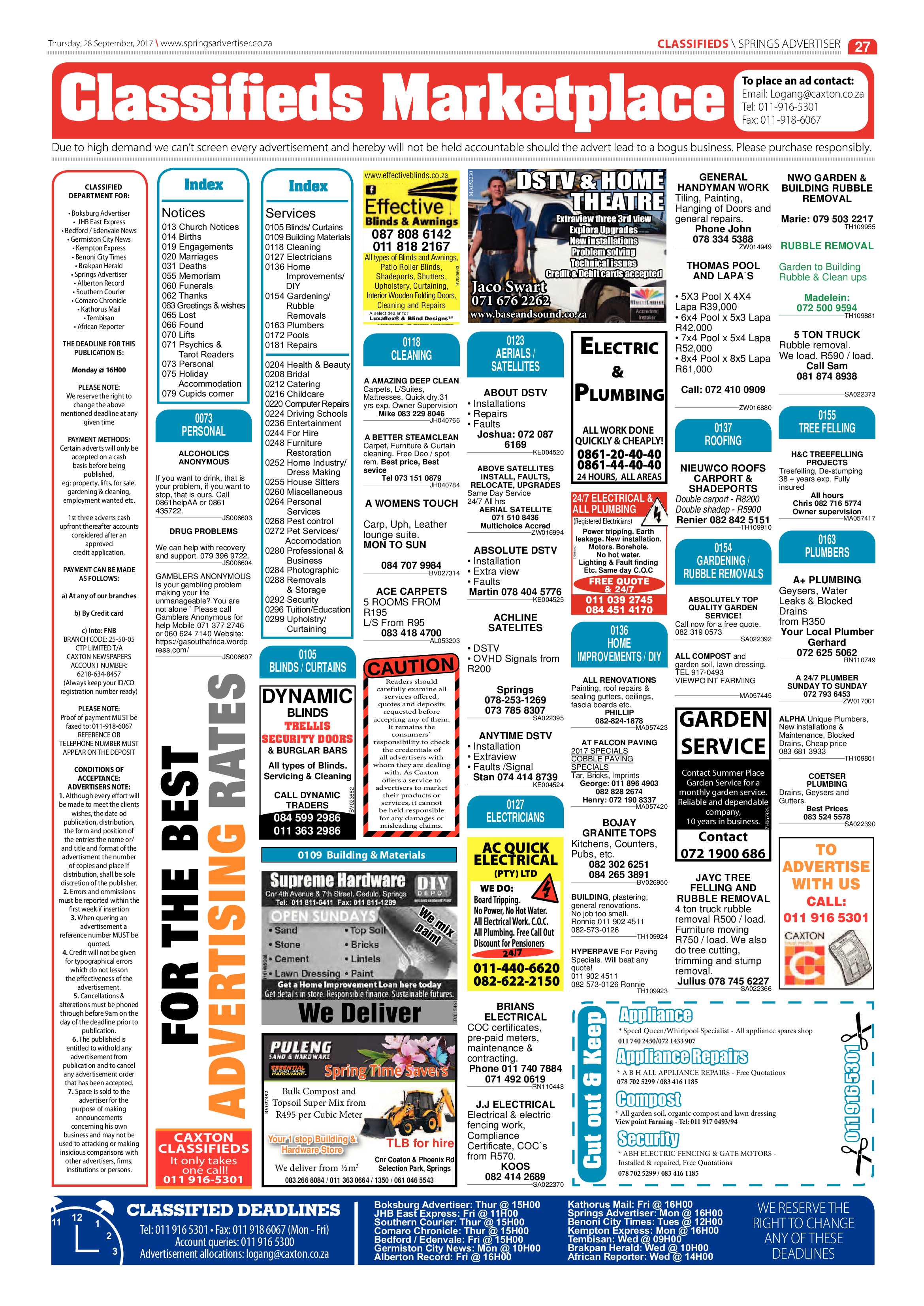 Springs Advertiser 28 September 2017 page 29