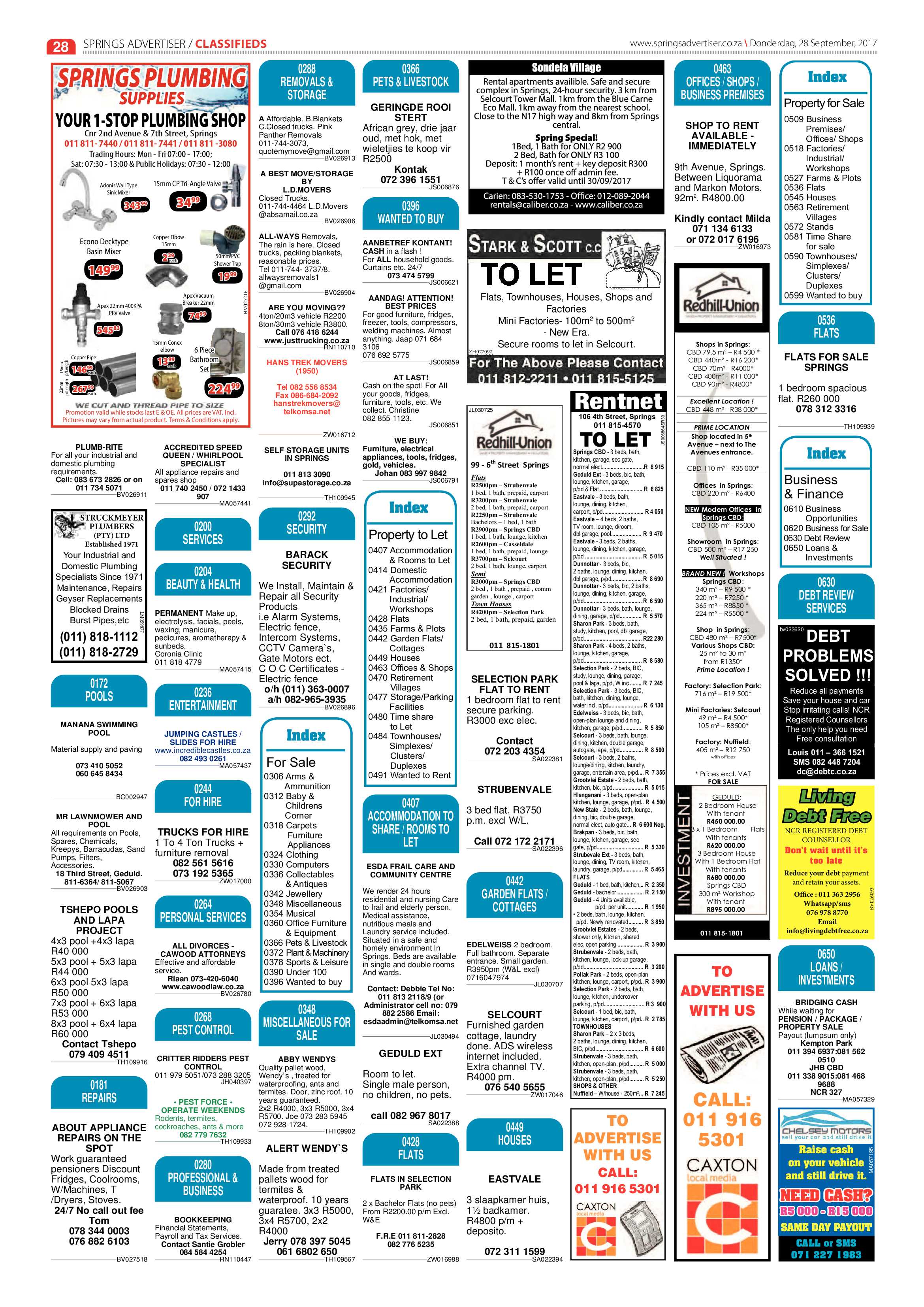 Springs Advertiser 28 September 2017 page 30