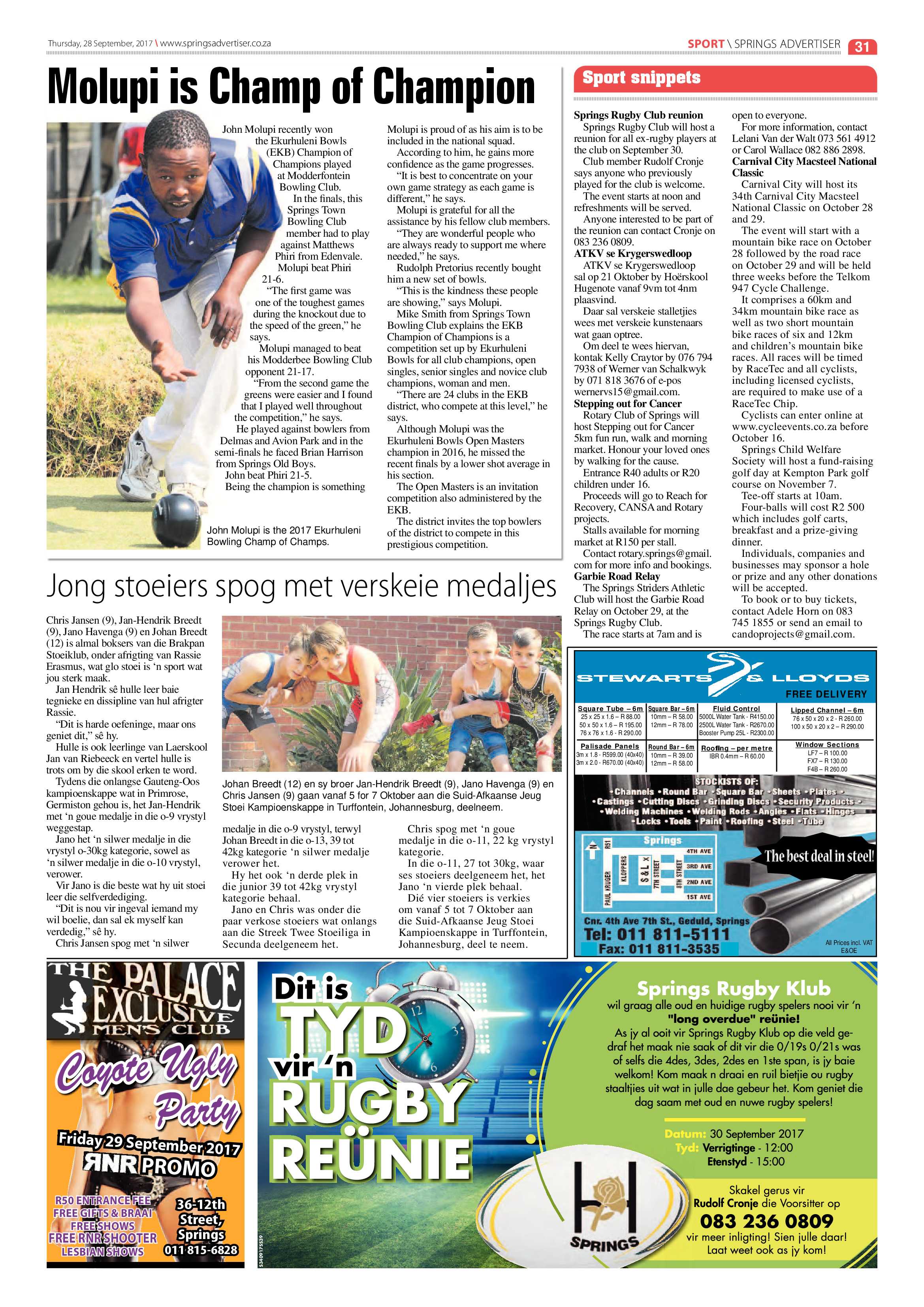 Springs Advertiser 28 September 2017 page 33
