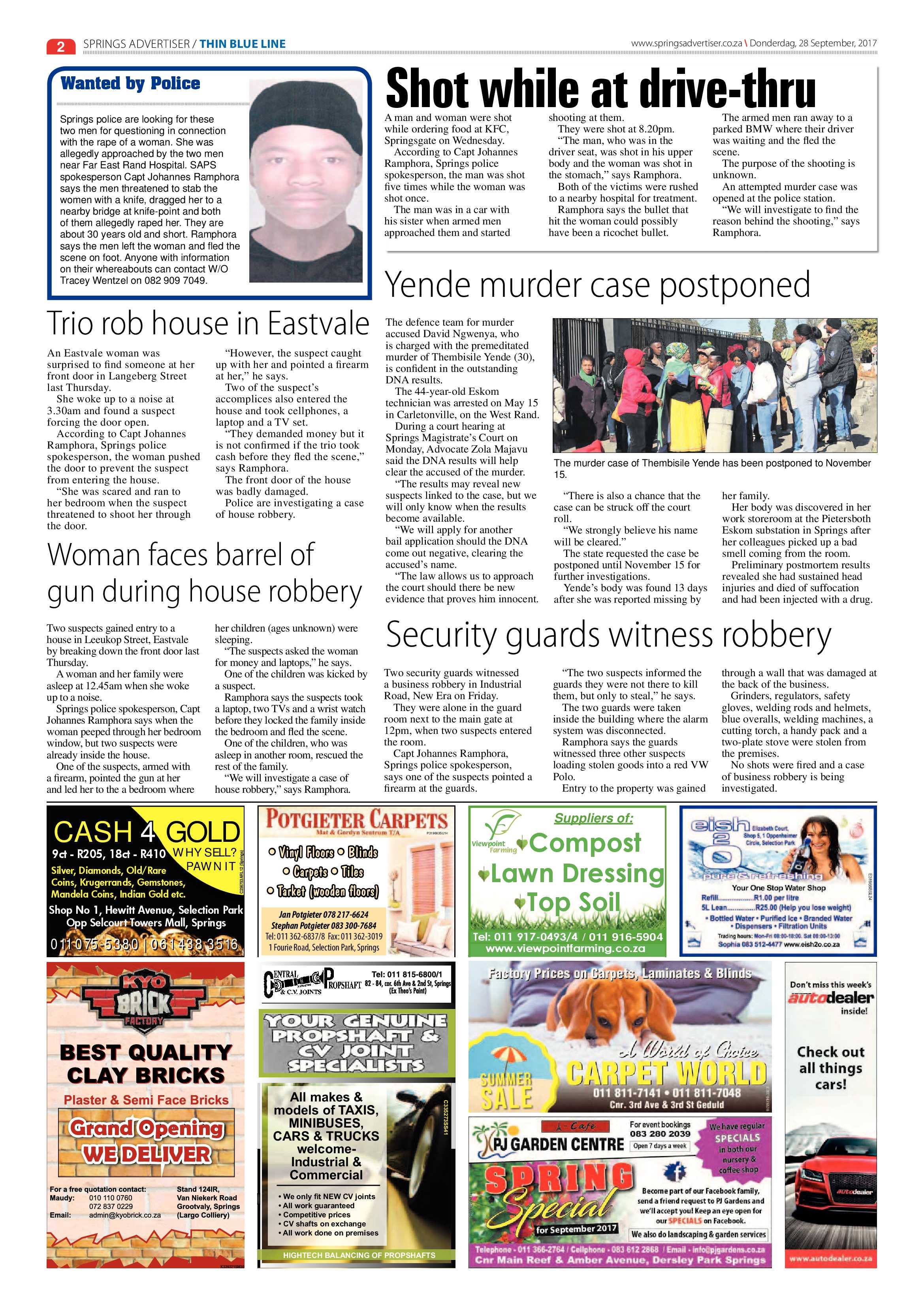 Springs Advertiser 28 September 2017 page 4