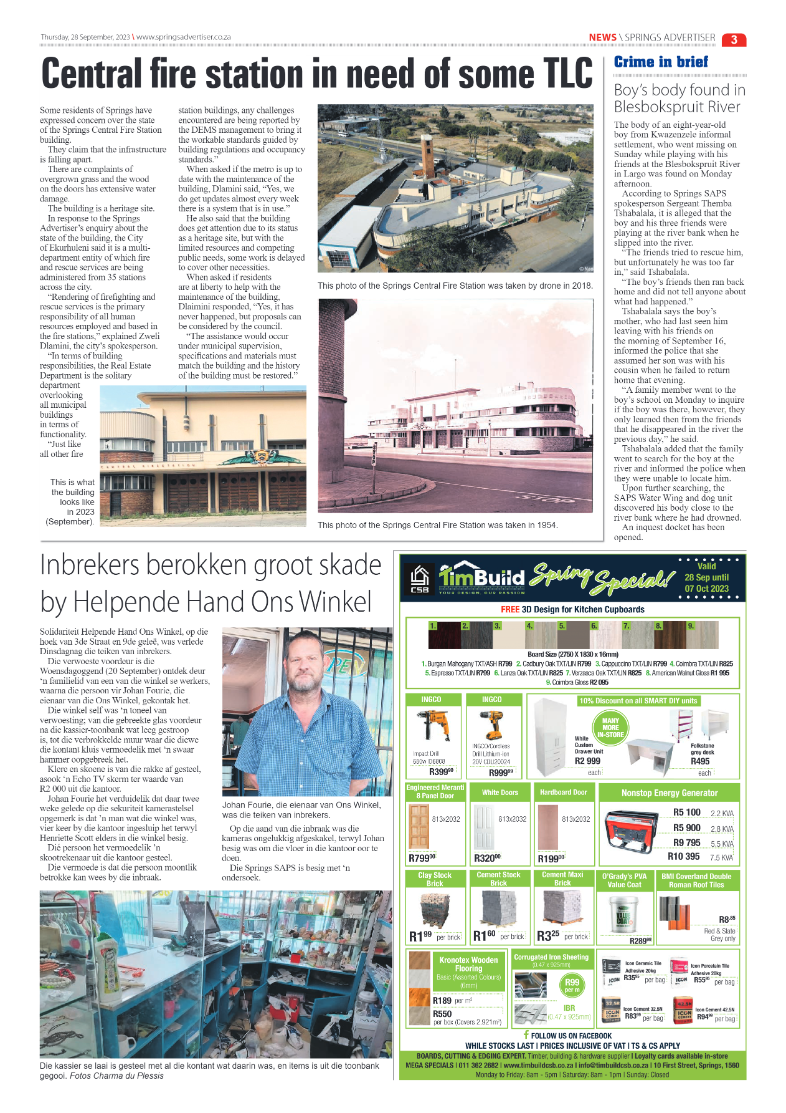 Springs Advertiser 28 September 2023 page 3