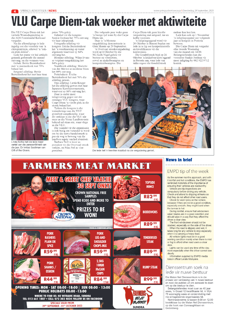 Springs Advertiser 28 September 2023 page 4