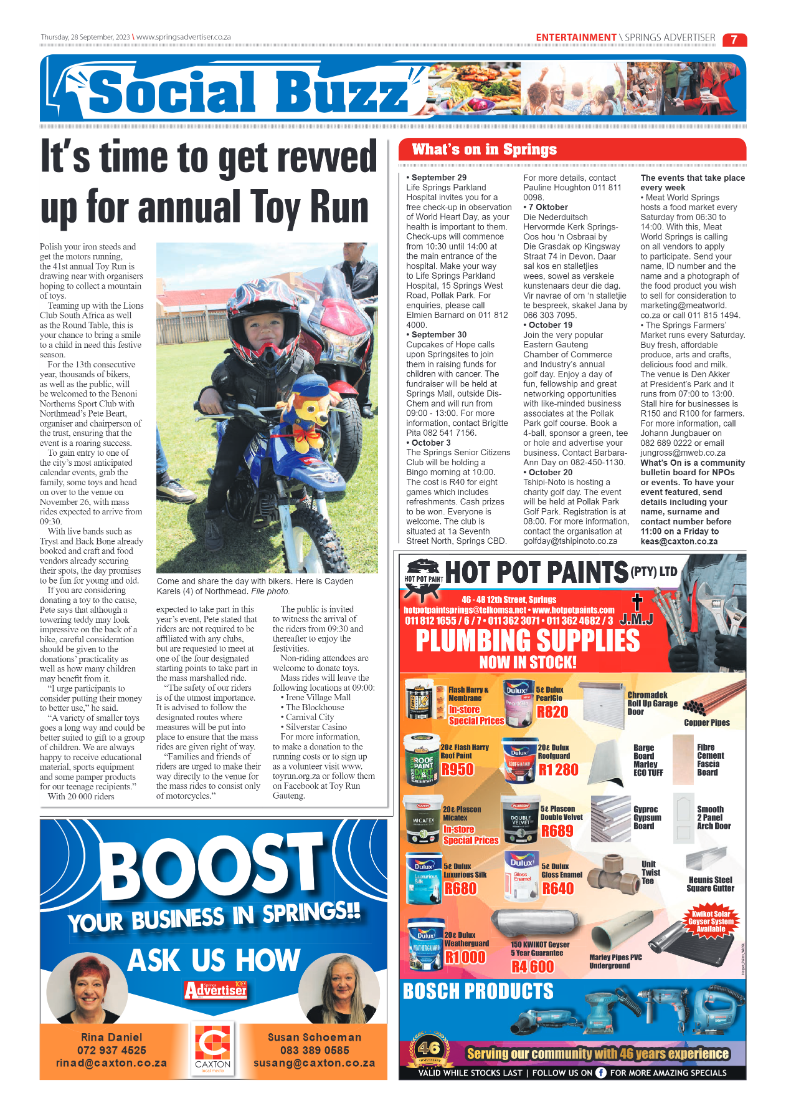 Springs Advertiser 28 September 2023 page 7