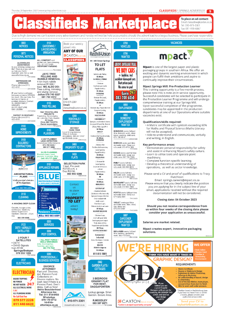 Springs Advertiser 28 September 2023 page 9