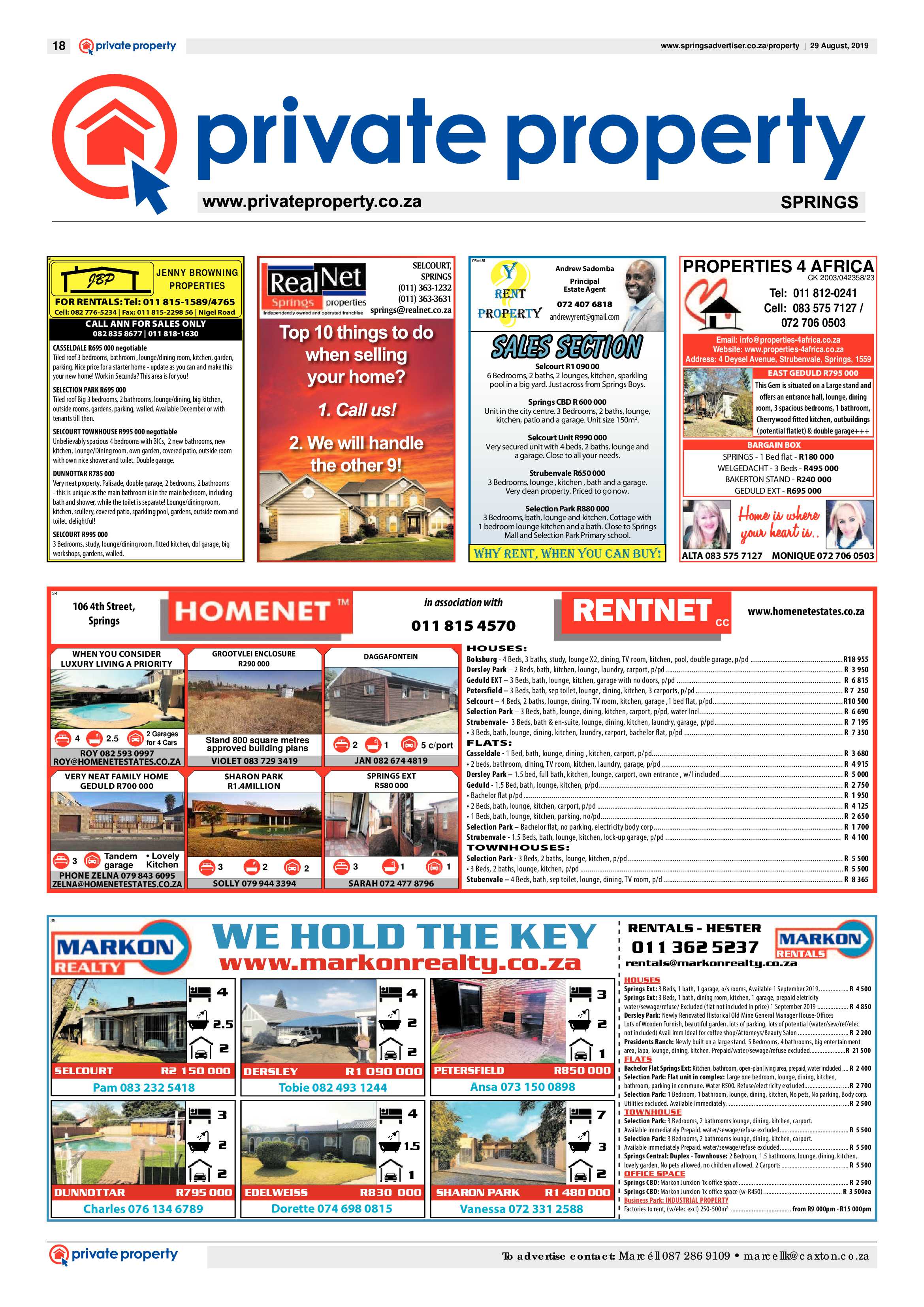 Springs Advertiser 29 August 2019 page 18