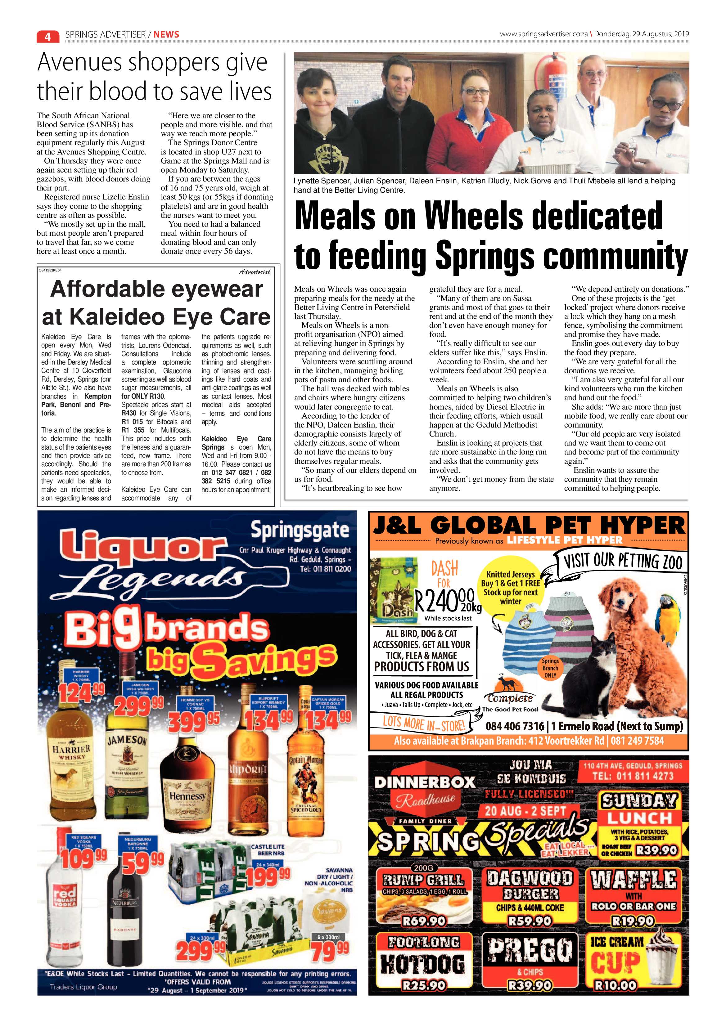 Springs Advertiser 29 August 2019 page 4