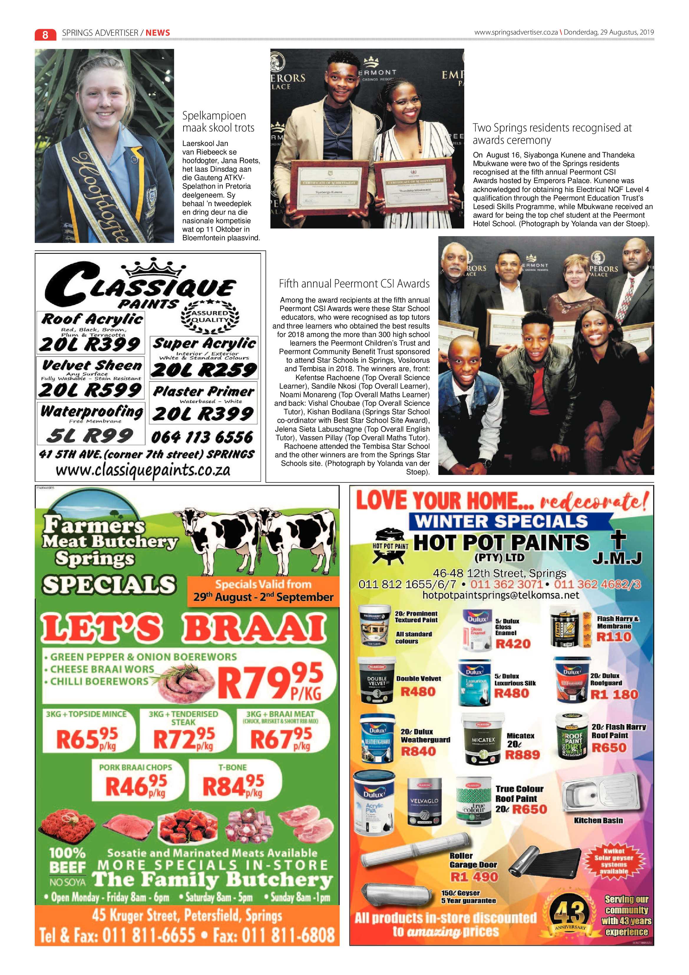 Springs Advertiser 29 August 2019 page 8