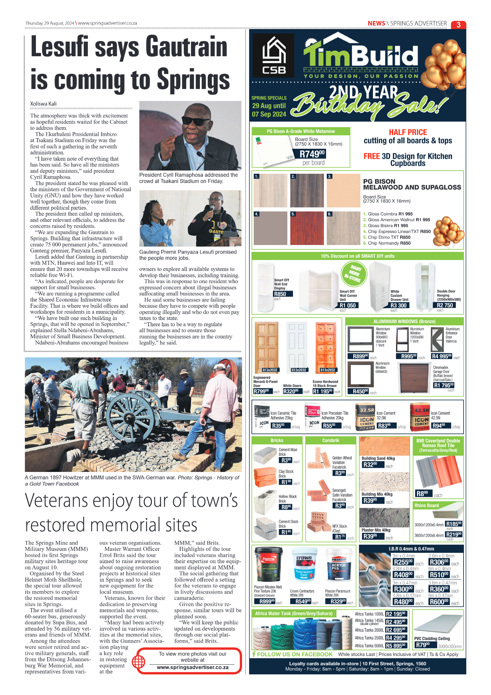 Springs Advertiser 29 August 2024 page 3