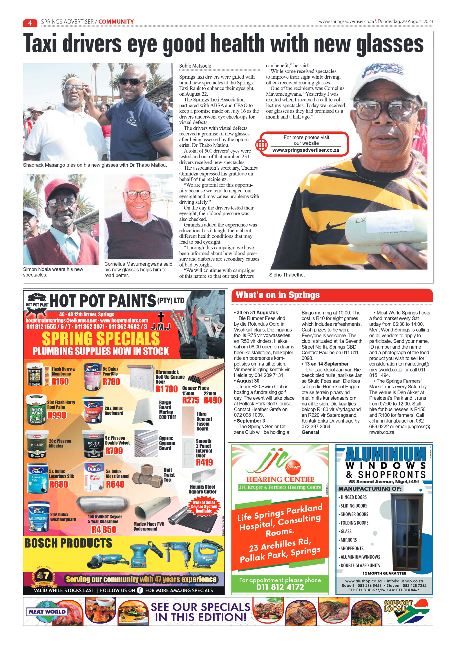 Springs Advertiser 29 August 2024 page 4