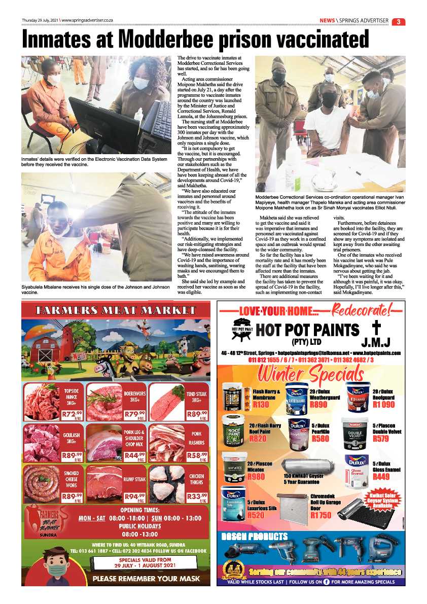 Springs Advertiser 29 July 2021 page 3