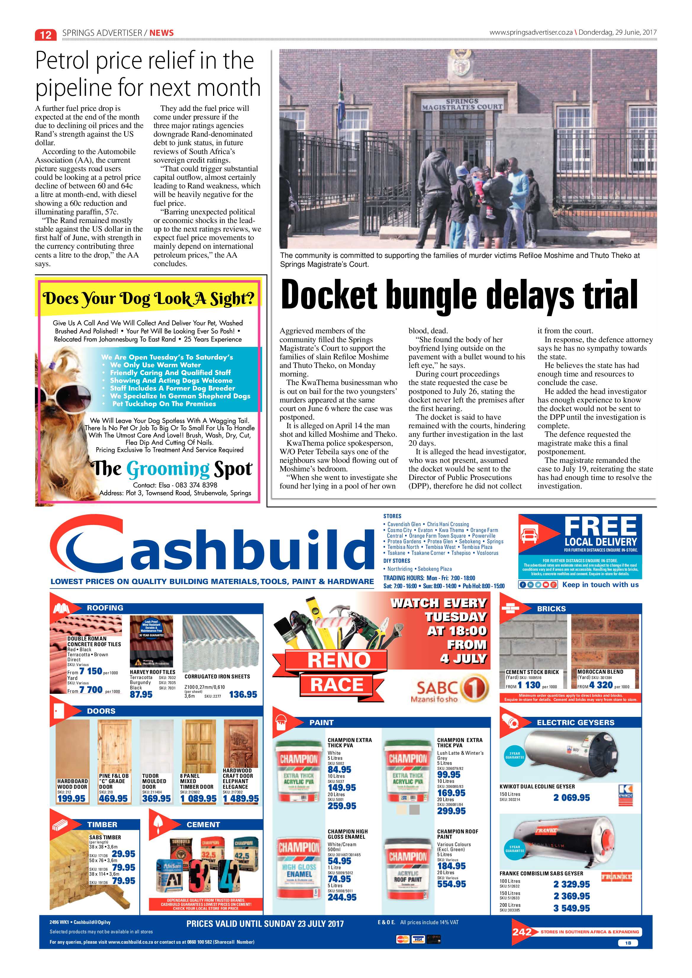Springs Advertiser 29 June 2017 page 12