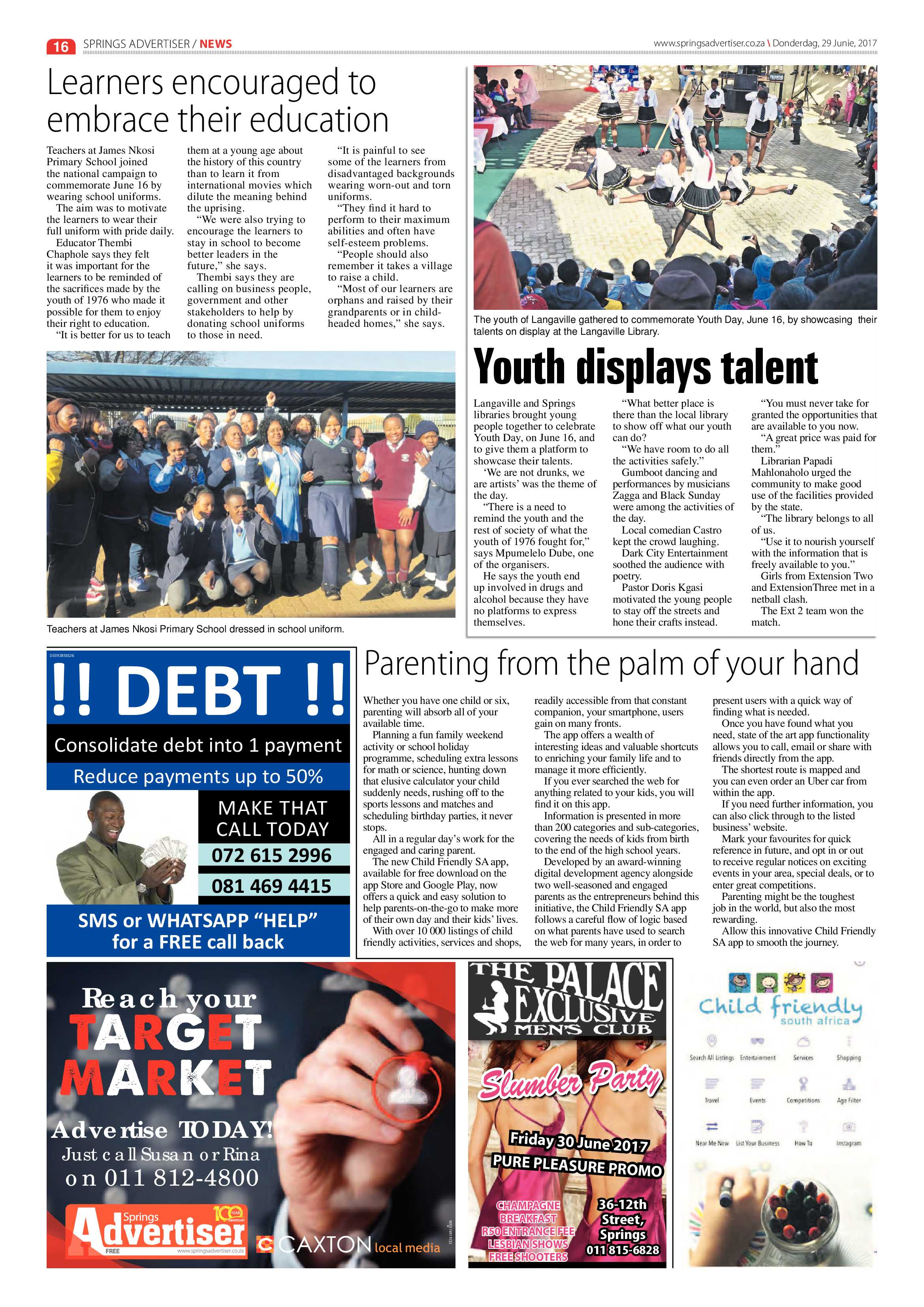 Springs Advertiser 29 June 2017 page 16