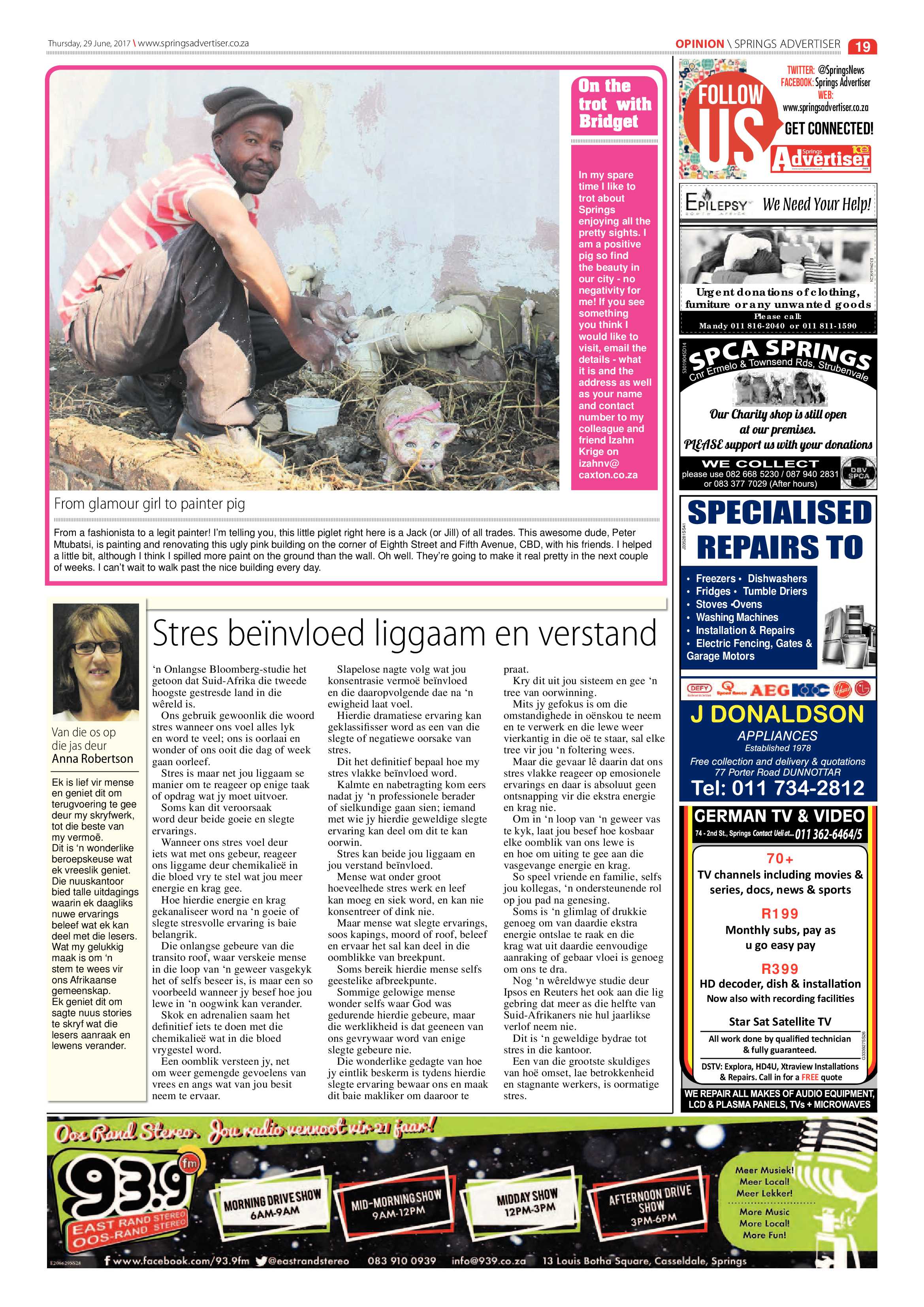 Springs Advertiser 29 June 2017 page 19