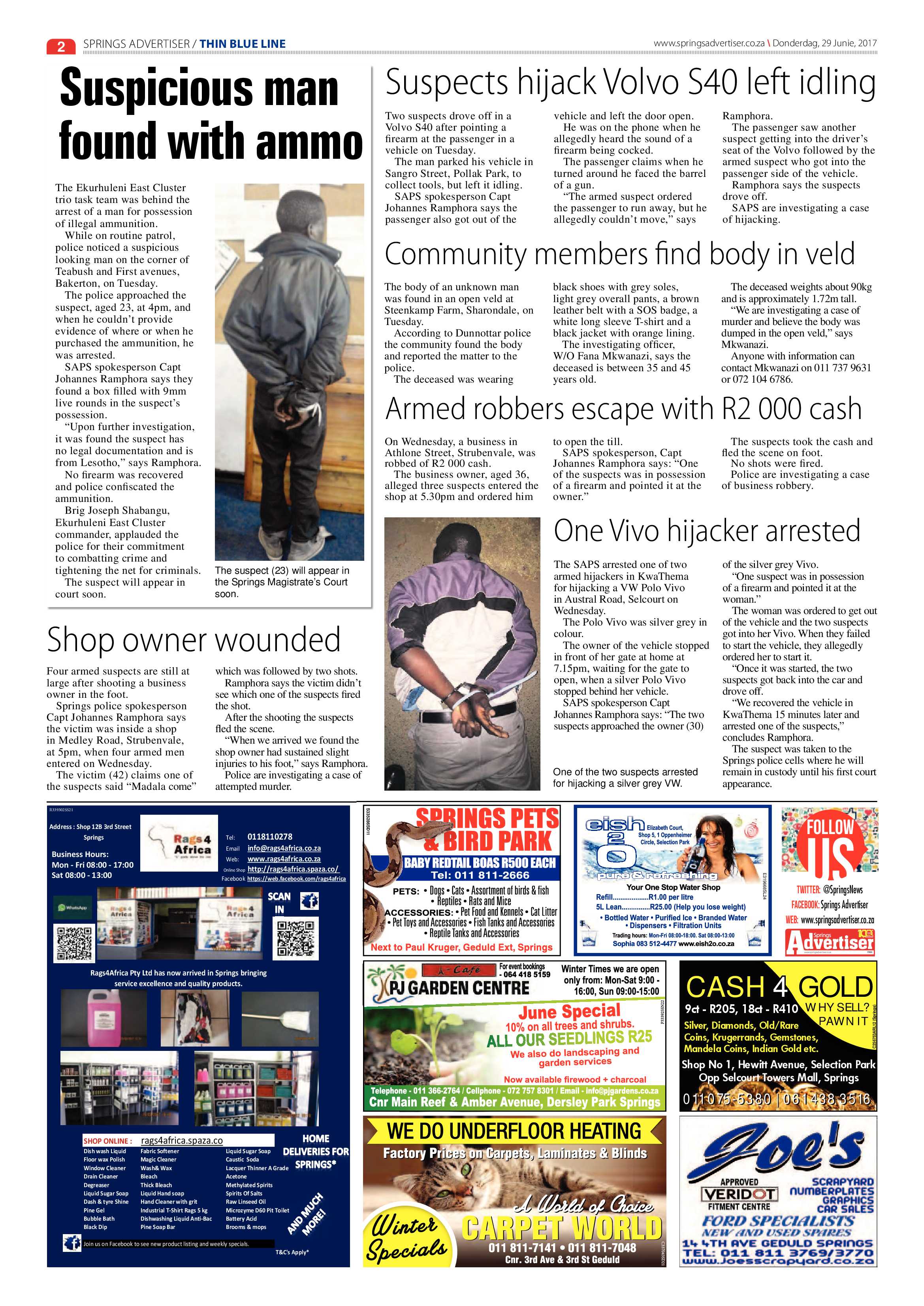 Springs Advertiser 29 June 2017 page 2