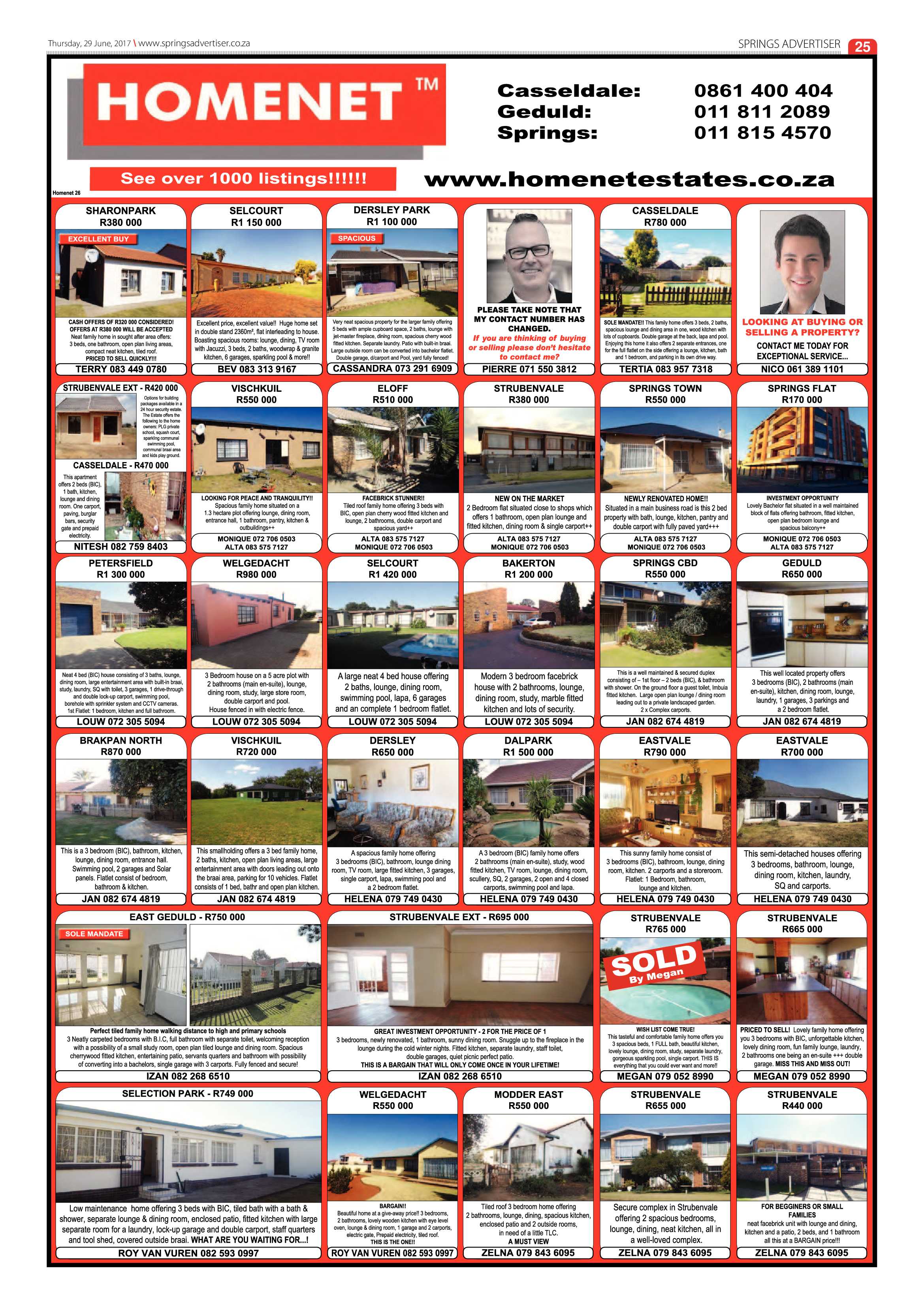 Springs Advertiser 29 June 2017 page 25