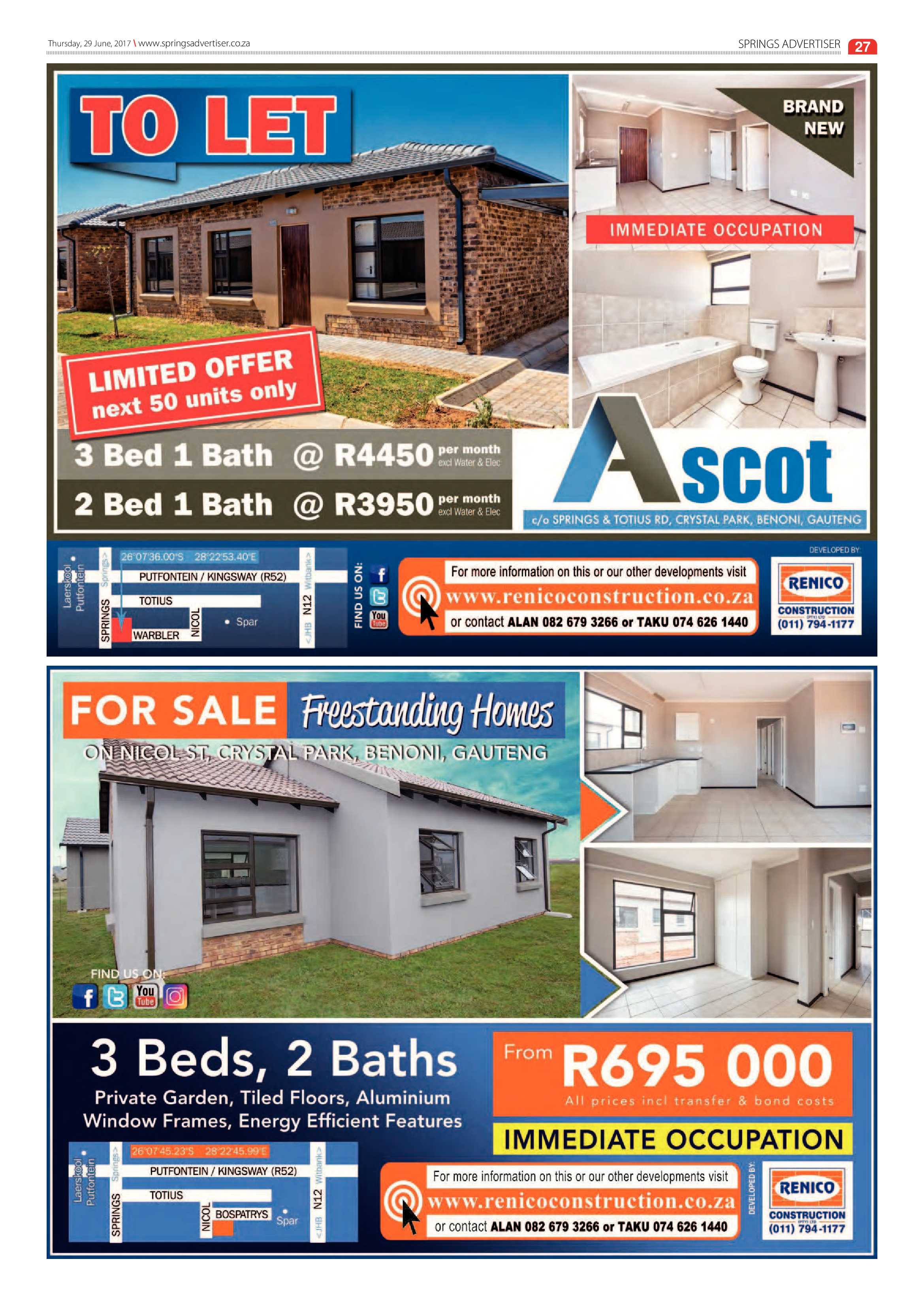 Springs Advertiser 29 June 2017 page 27