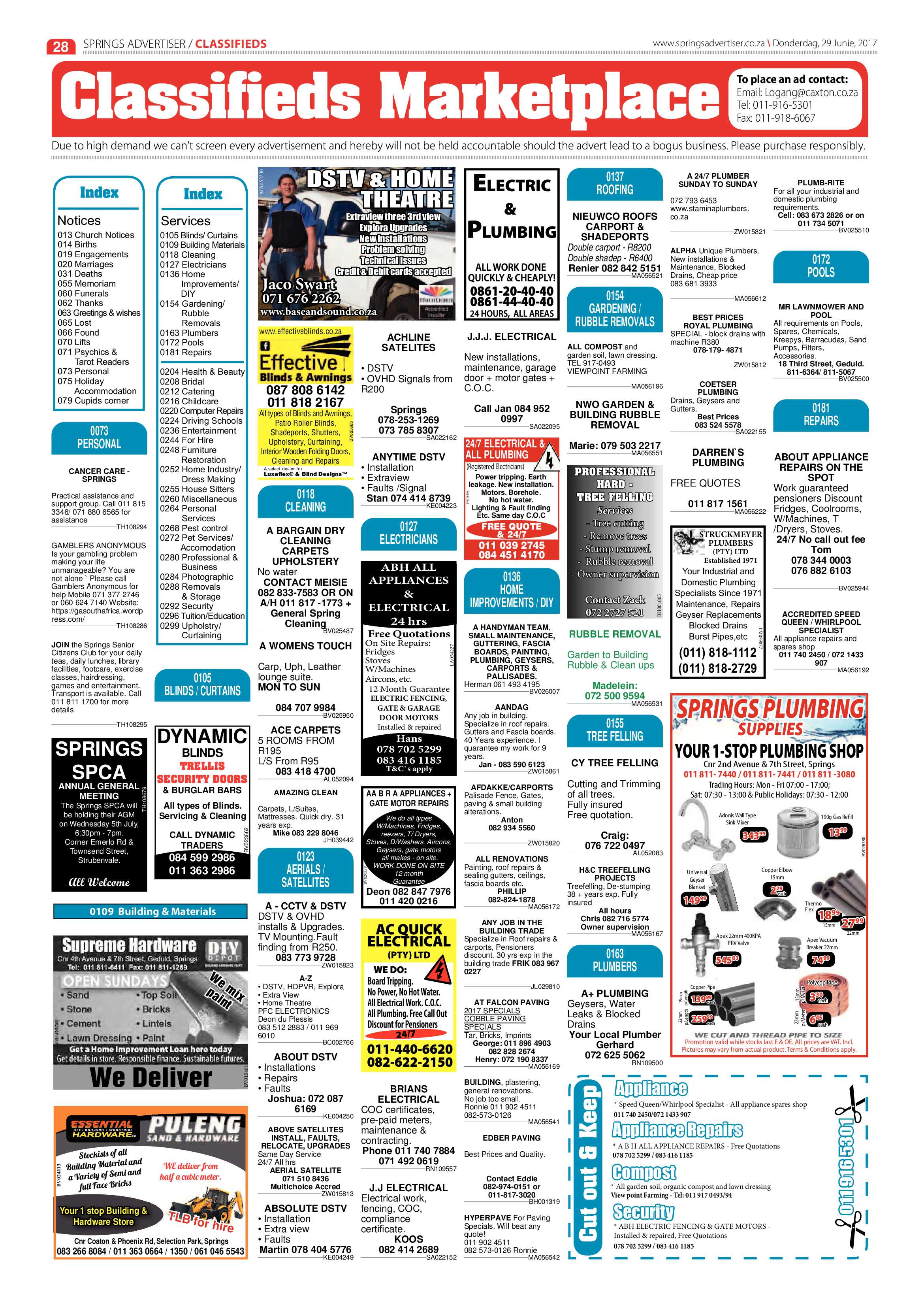 Springs Advertiser 29 June 2017 page 28