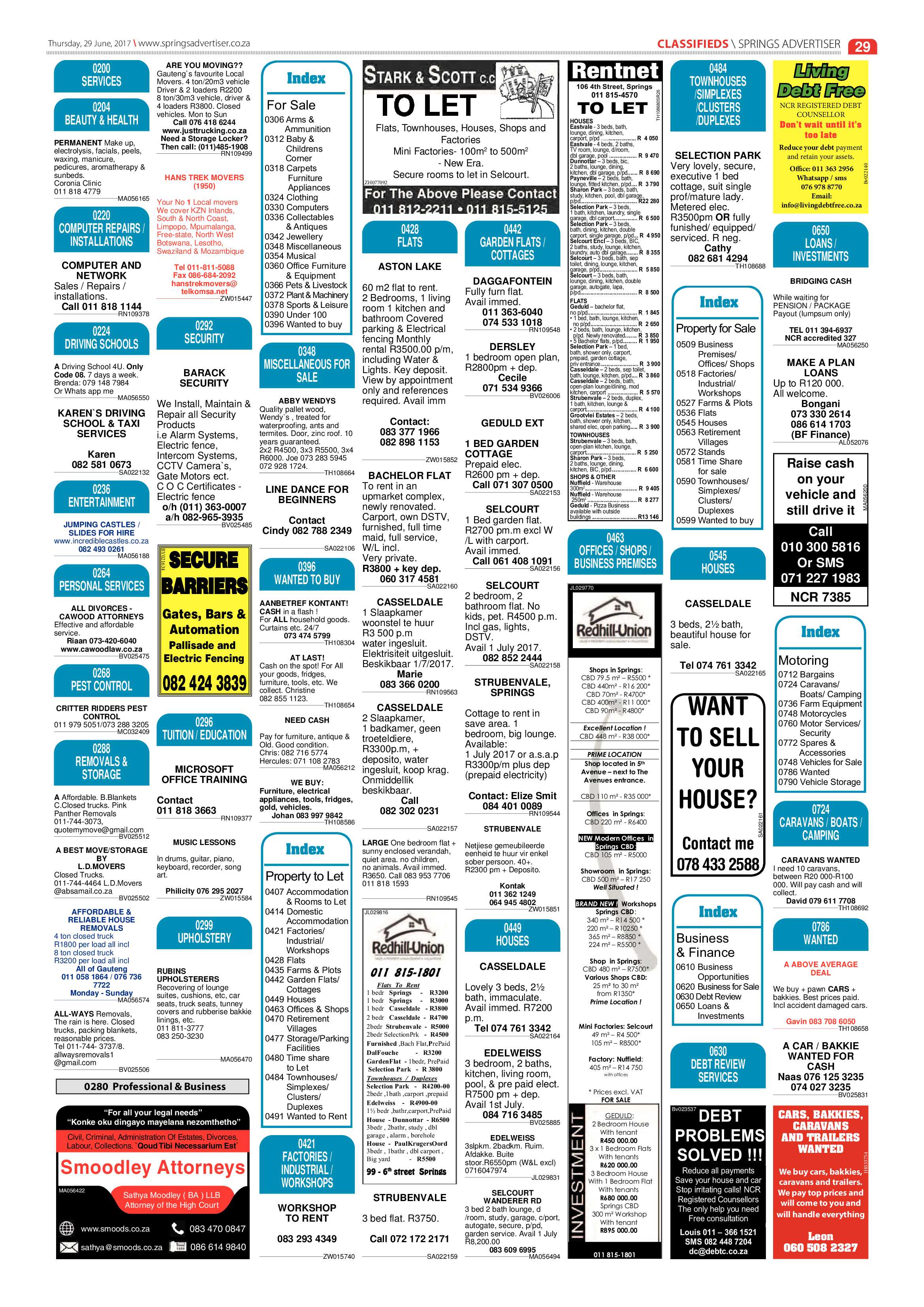 Springs Advertiser 29 June 2017 page 29