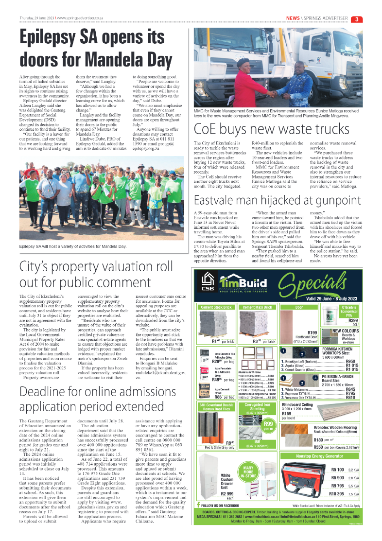 Springs Advertiser 29 June 2023 page 3