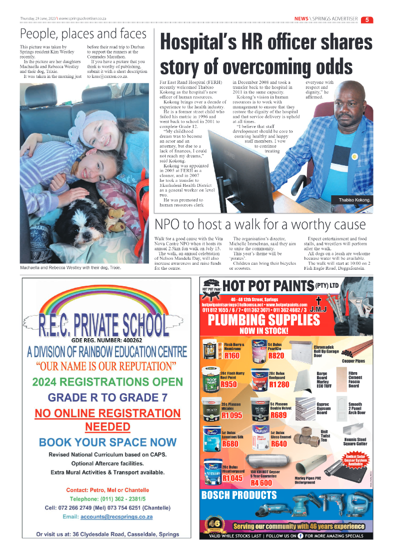 Springs Advertiser 29 June 2023 page 5