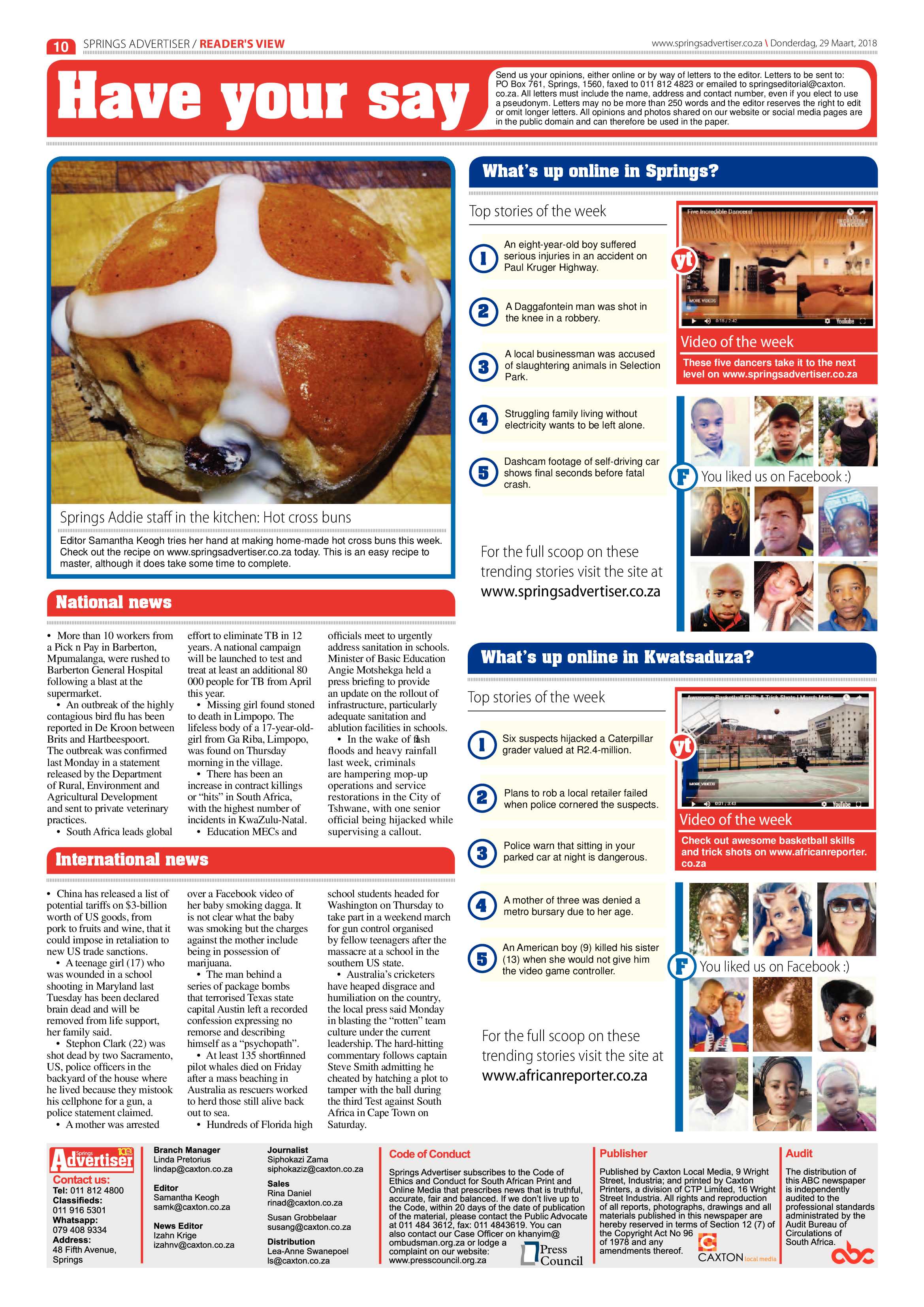 Springs Advertiser 29 March 2018 page 10