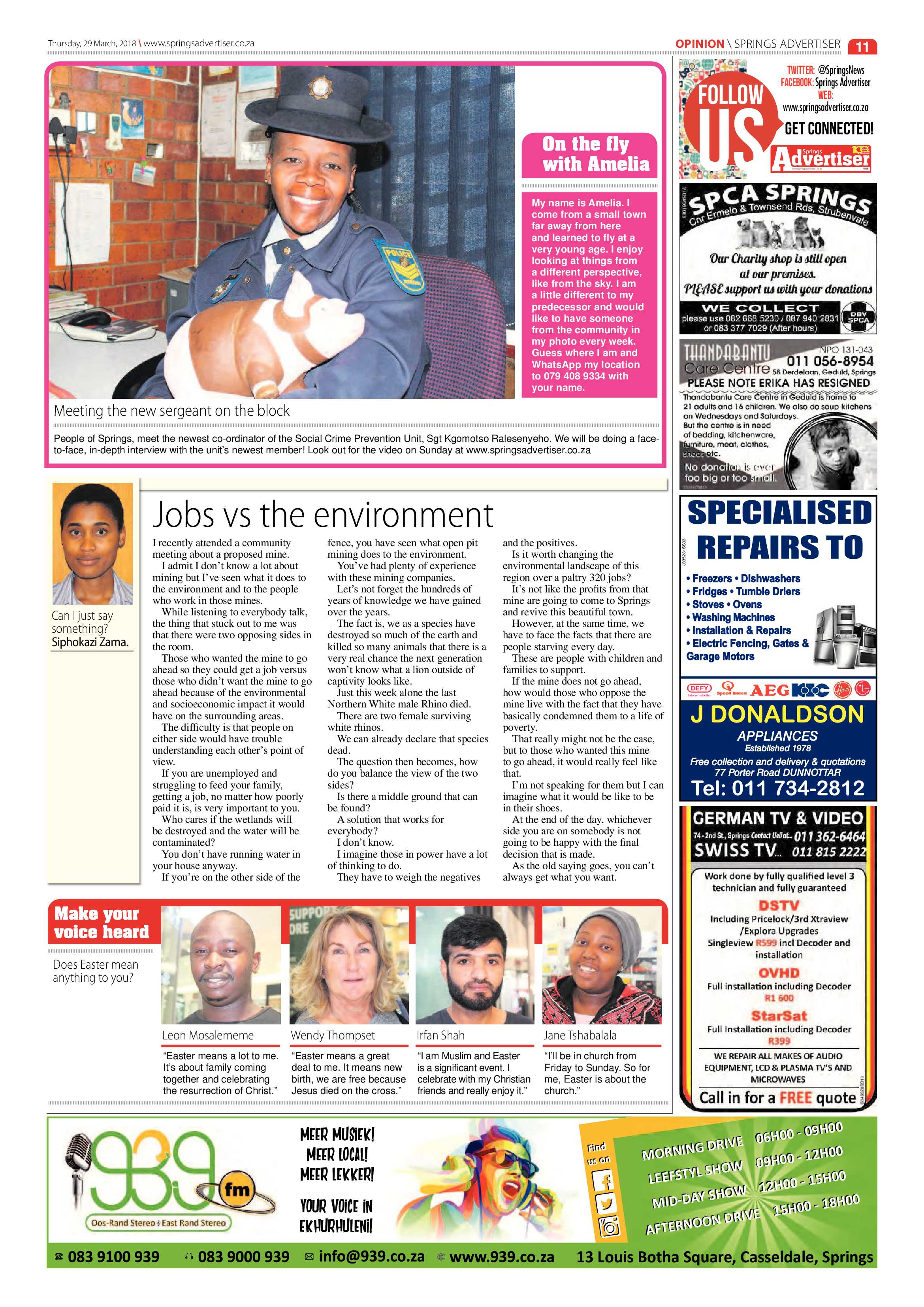 Springs Advertiser 29 March 2018 page 11