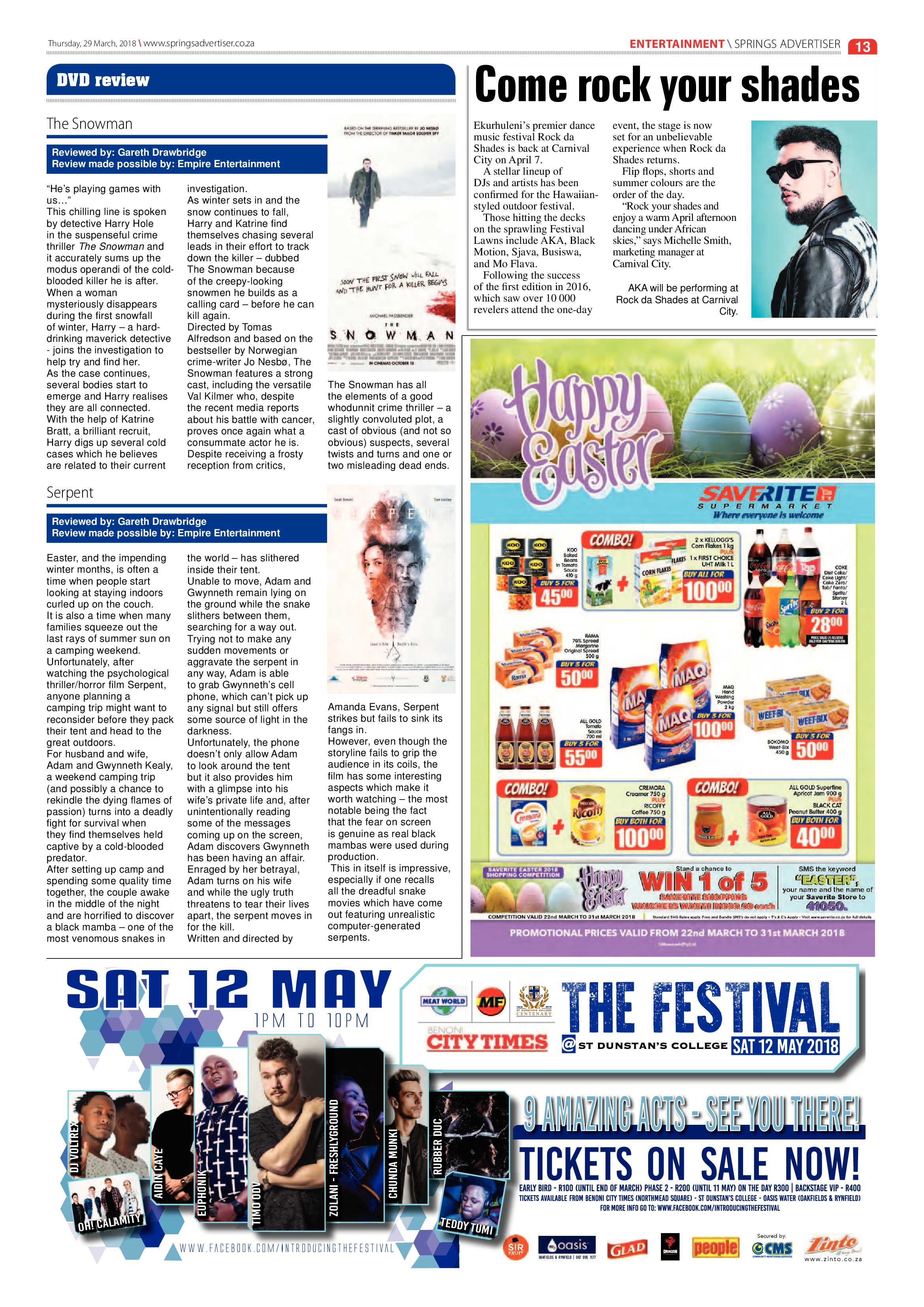 Springs Advertiser 29 March 2018 page 13