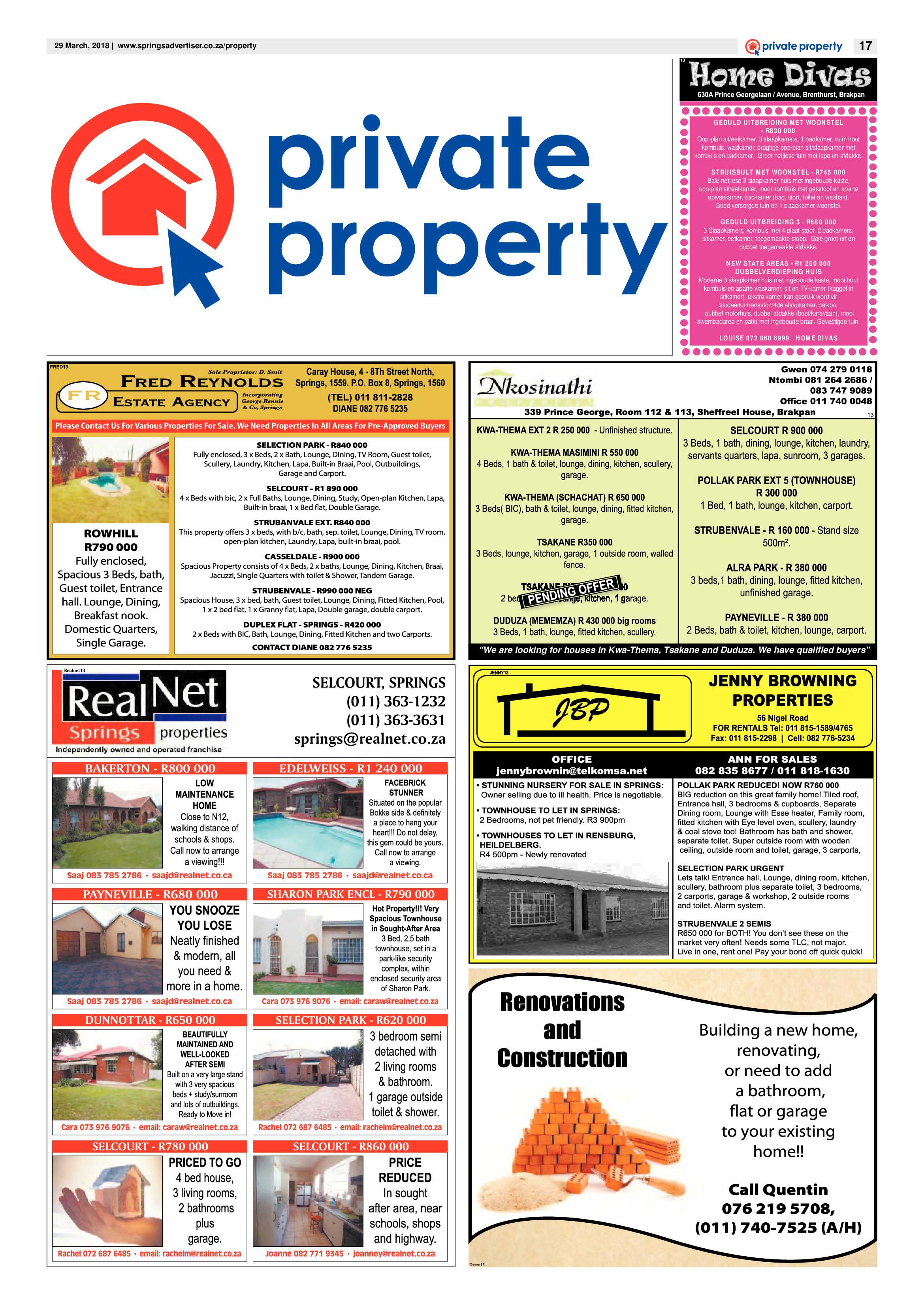 Springs Advertiser 29 March 2018 page 17