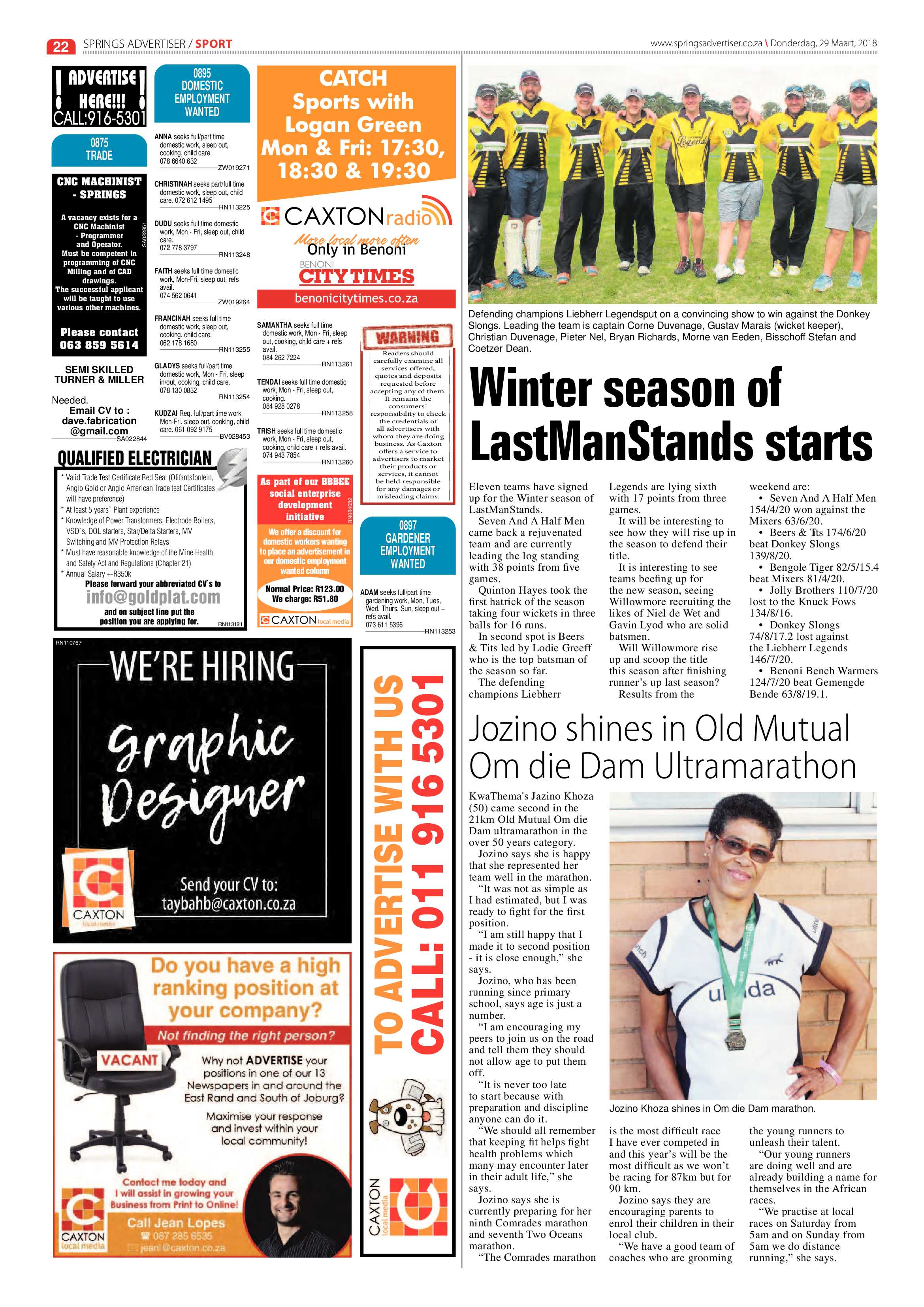 Springs Advertiser 29 March 2018 page 22