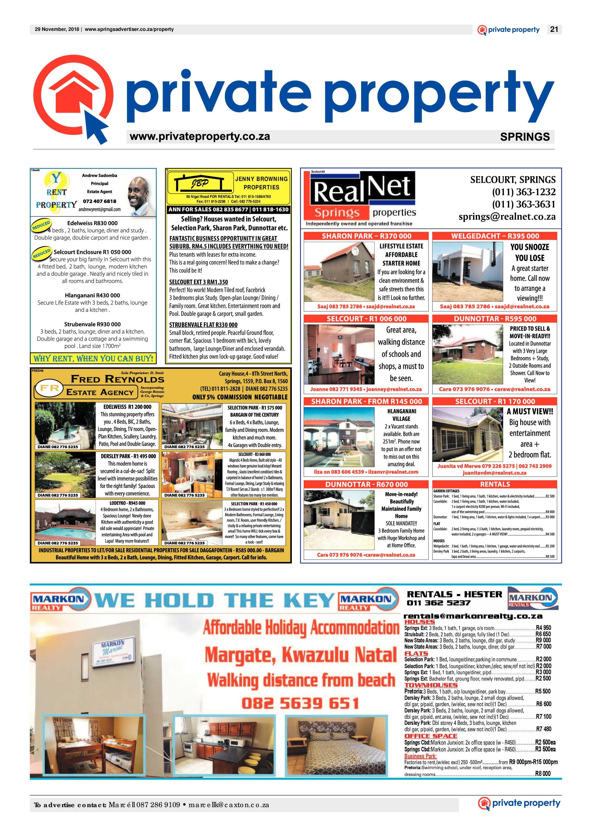 Springs Advertiser 29 November 2018 page 21