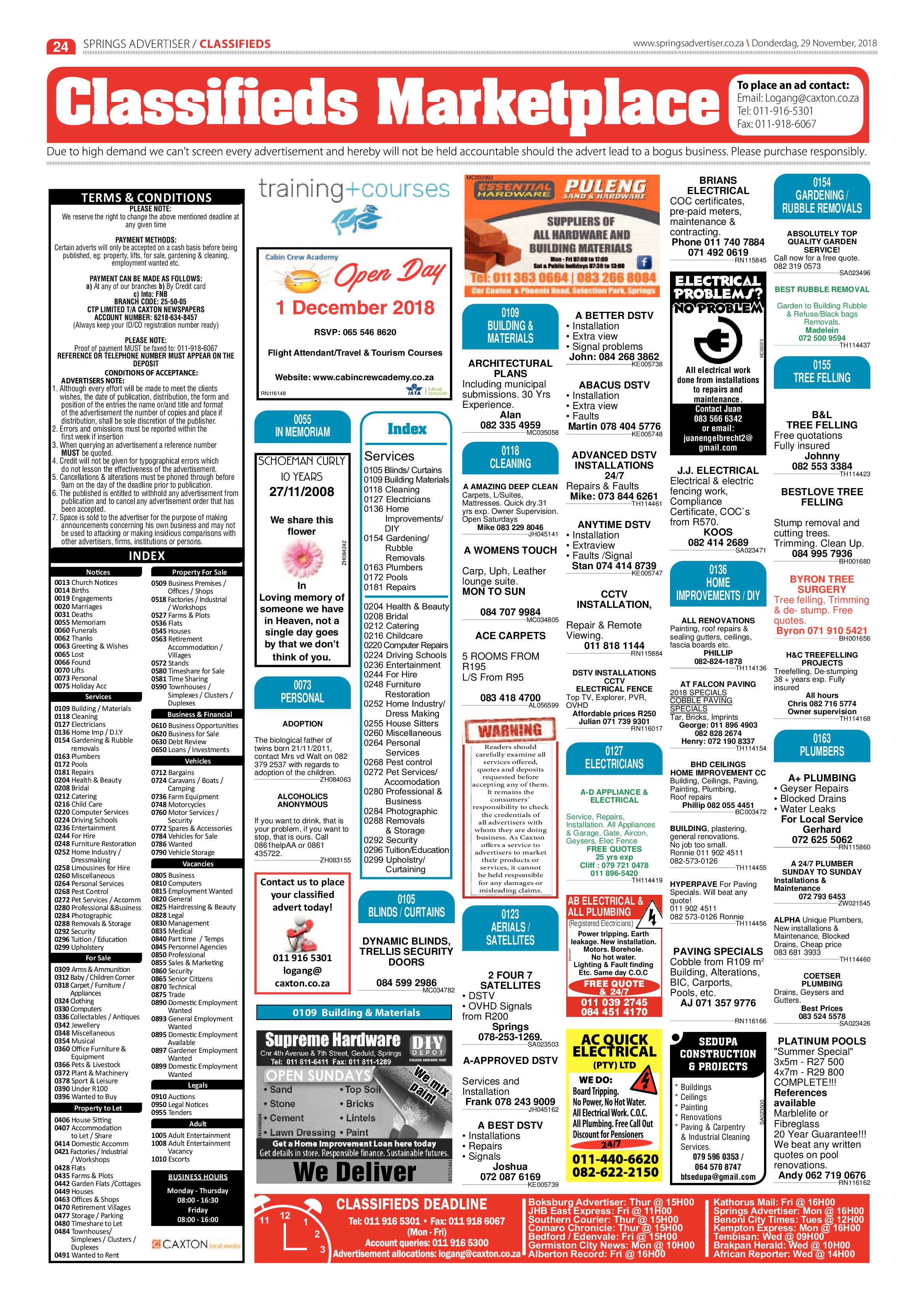 Springs Advertiser 29 November 2018 page 24