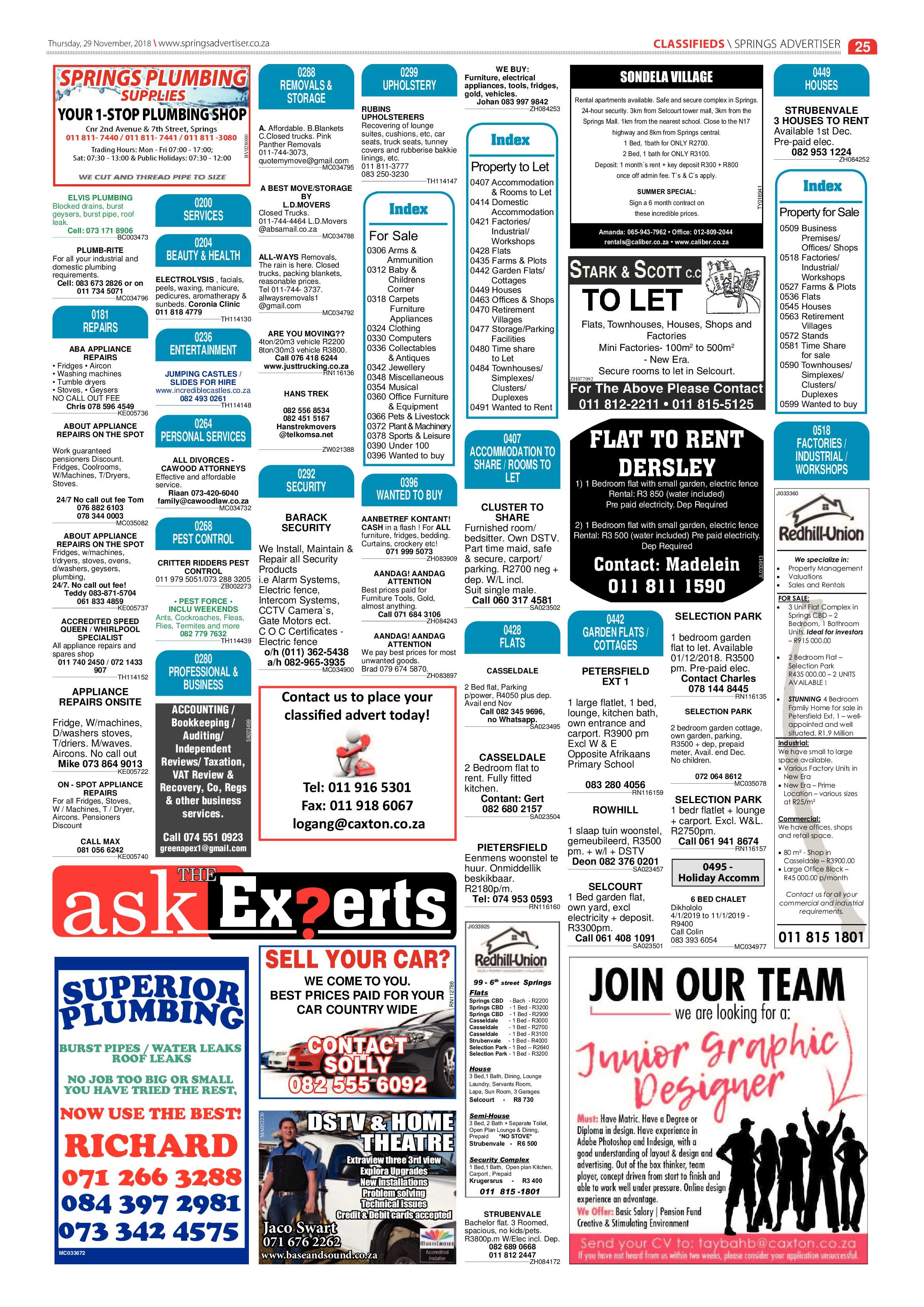 Springs Advertiser 29 November 2018 page 25