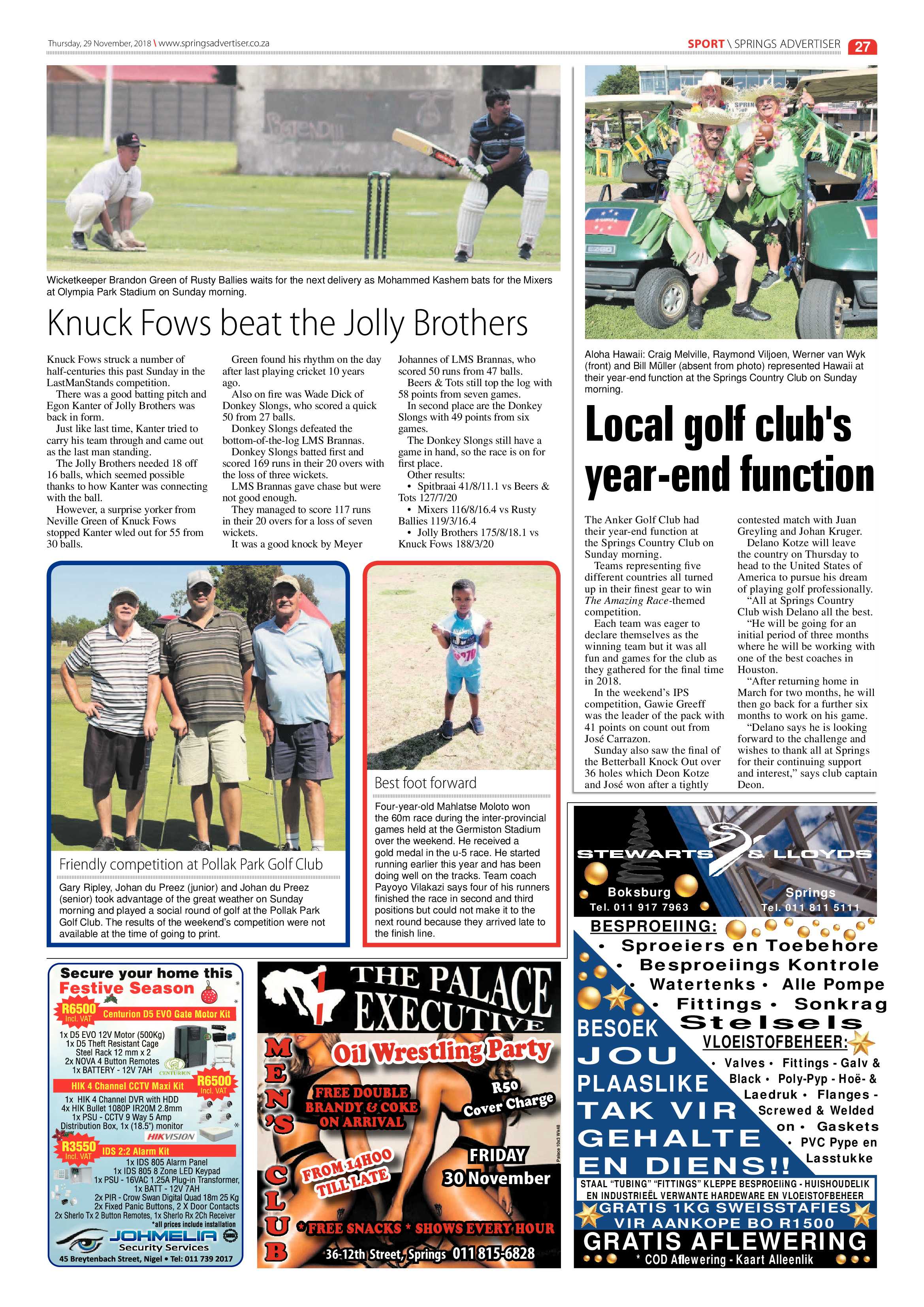 Springs Advertiser 29 November 2018 page 27